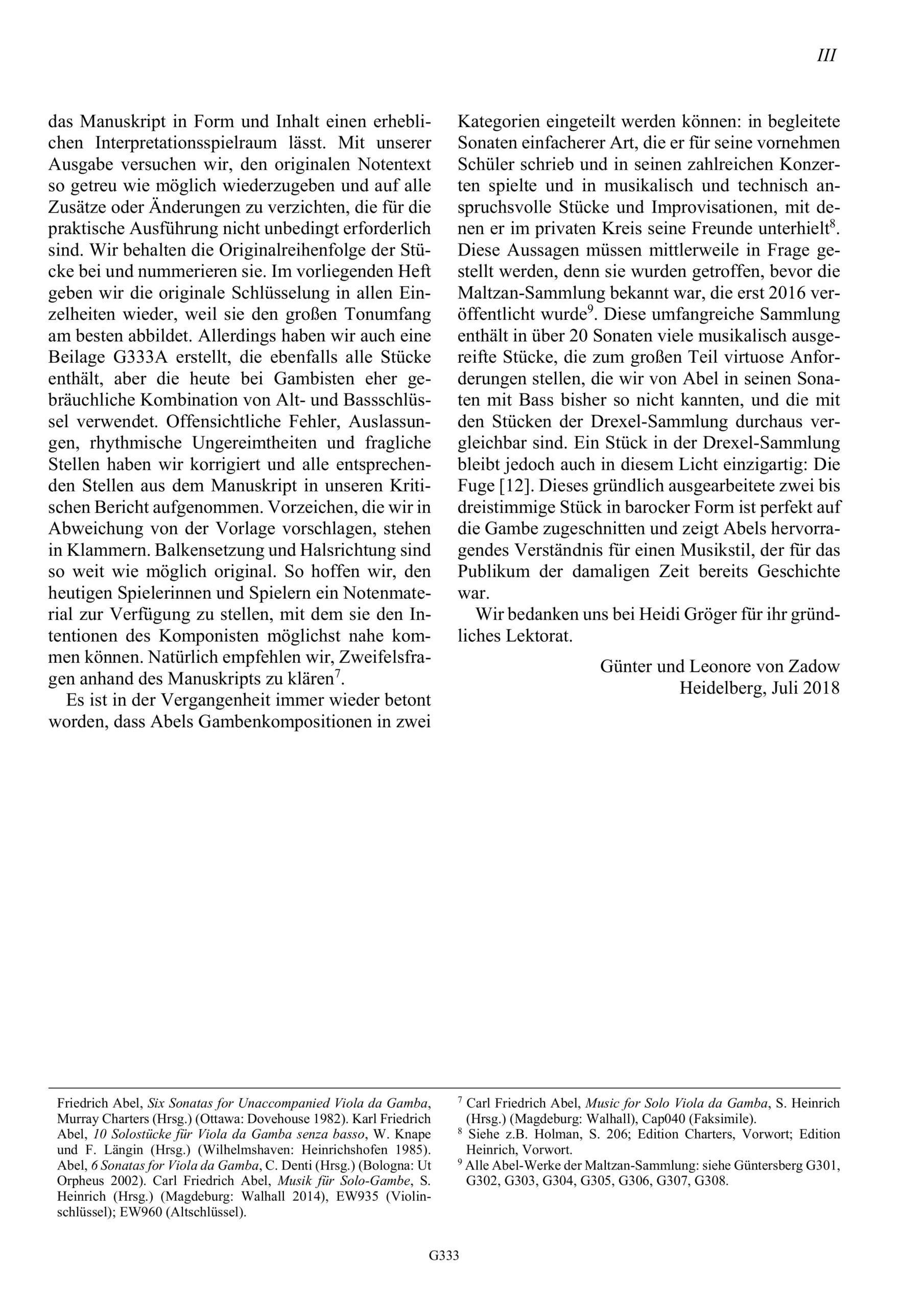 Carl Friedrich Abel (1723–1787) Das Drexel-Manuskript - 29 Stücke für Viola da Gamba solo AbelWV A5–33 – Bild 3