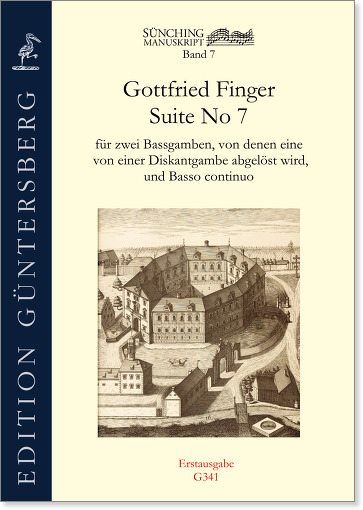 Gottfried Finger (ca. 1655-1730) Sünching-Manuskript - Suite No 7 für zwei Bassgamben, von denen eine von einer Diskantgambe abgelöst wird, und Basso continuo