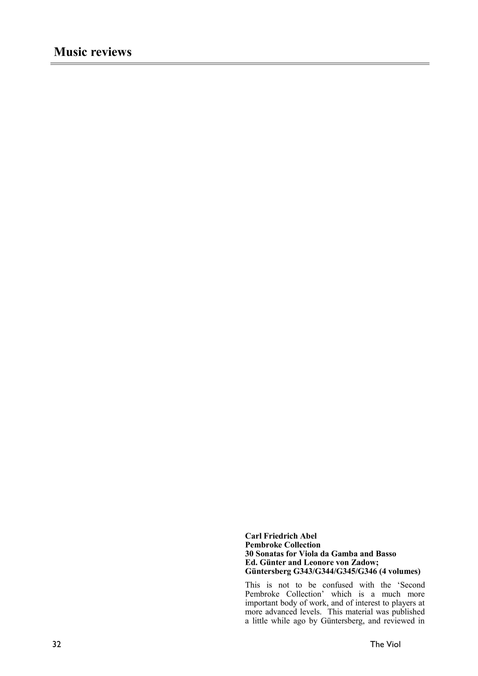 Carl Friedrich Abel (1723–1787) Pembroke-Sammlung - Dreißig Sonaten für Viola da Gamba und Basso – Bild 4