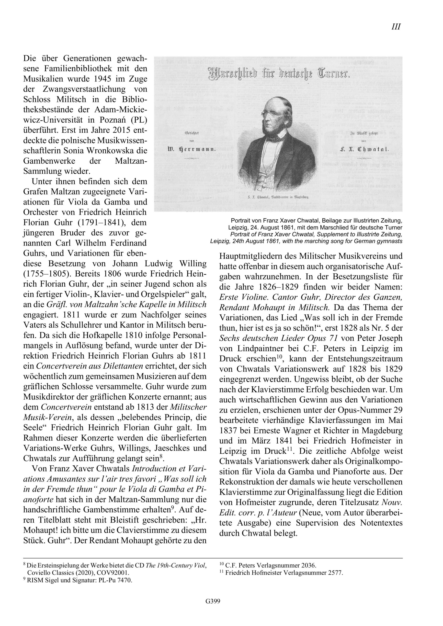 Franz Xaver Chwatal (1808-1879) Introduktion und Variationen für Viola da Gamba und Pianoforte über das Lied "Was soll ich in der Fremde thun" von Peter Lindpaintner - Op. 29, 1828-1829 – Bild 3