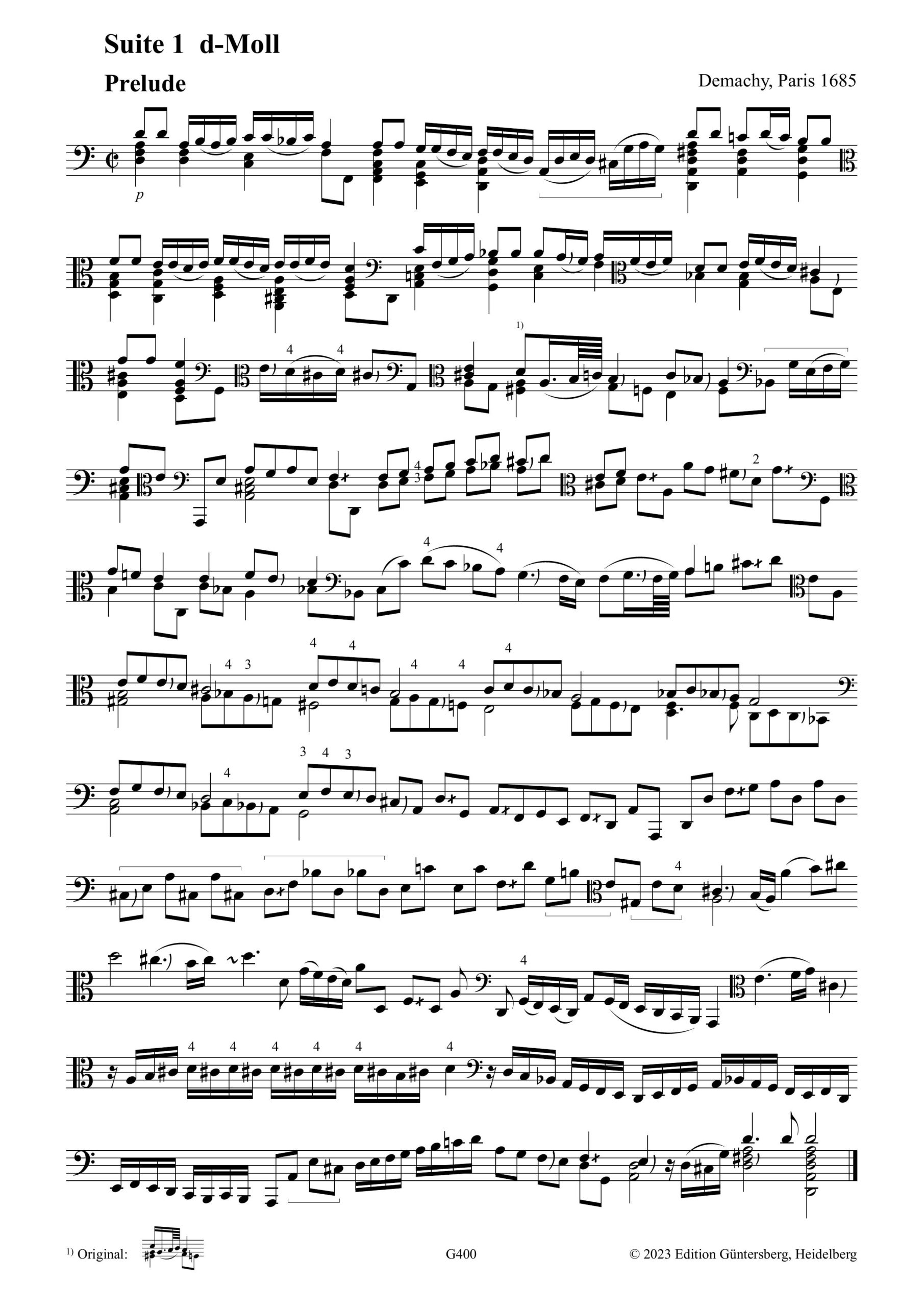 Demachy (2. Hälfte 17. Jahrhundert) Pieces de Violle - Acht Suiten für Viola da Gamba solo – Bild 10