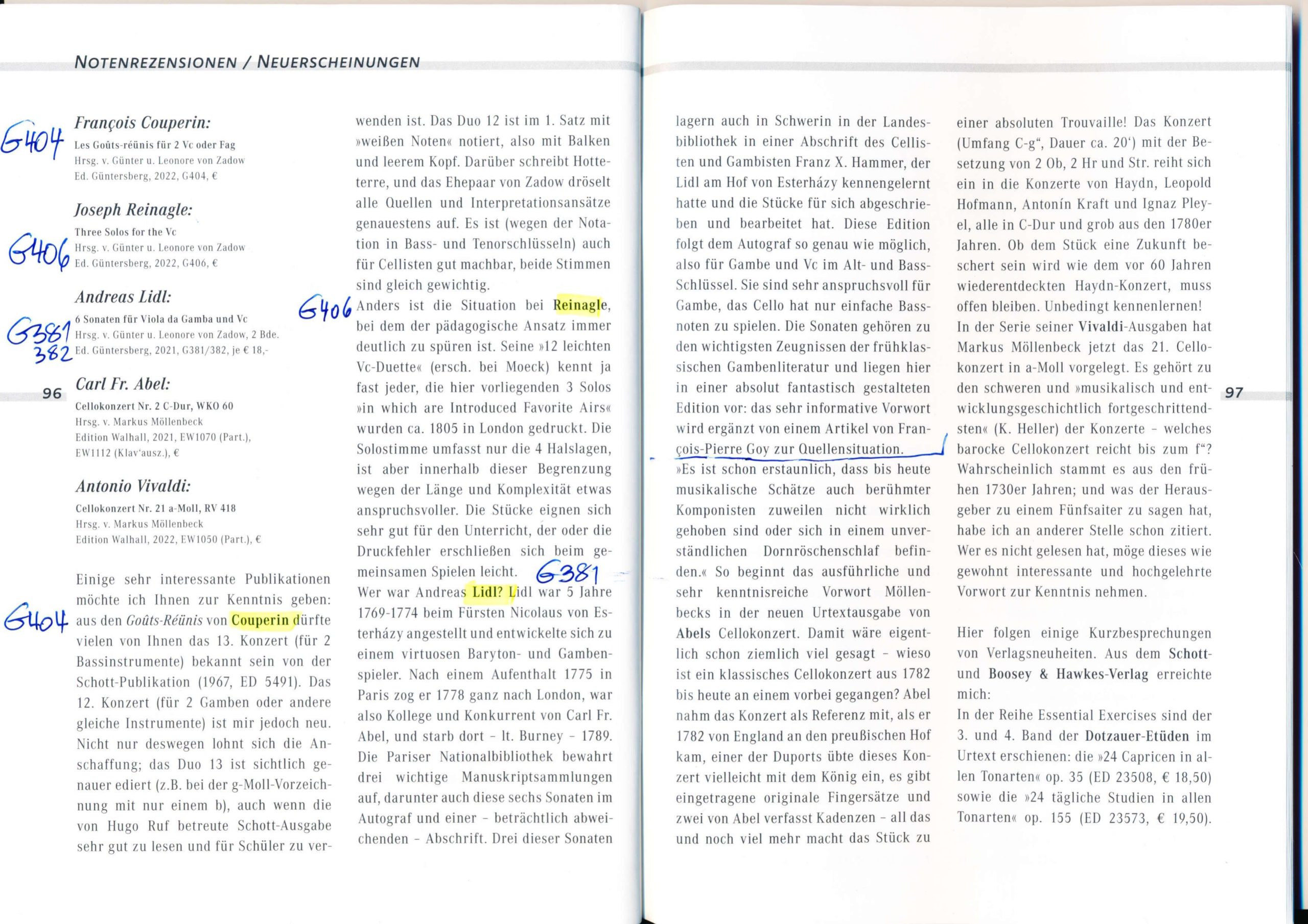 François Couperin (1668-1733) Les Goûts-réünis - Zwölftes und Dreizehntes Konzert für zwei Violoncelli oder Fagotte – Bild 3