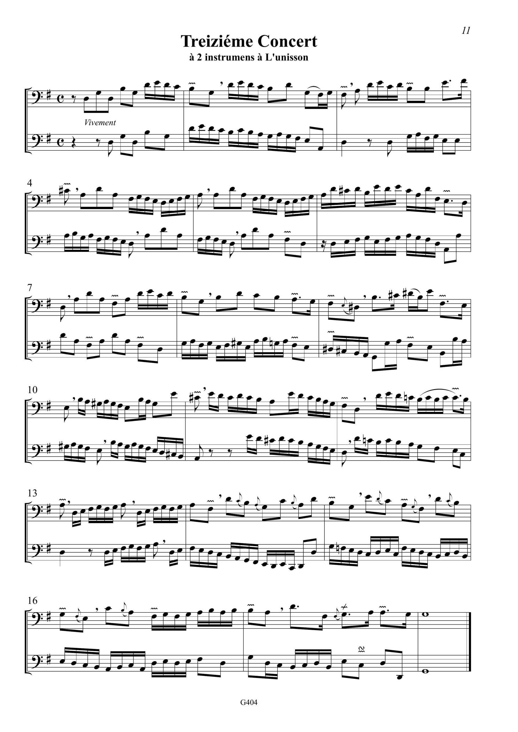 François Couperin (1668-1733) Les Goûts-réünis - Zwölftes und Dreizehntes Konzert für zwei Violoncelli oder Fagotte – Bild 5