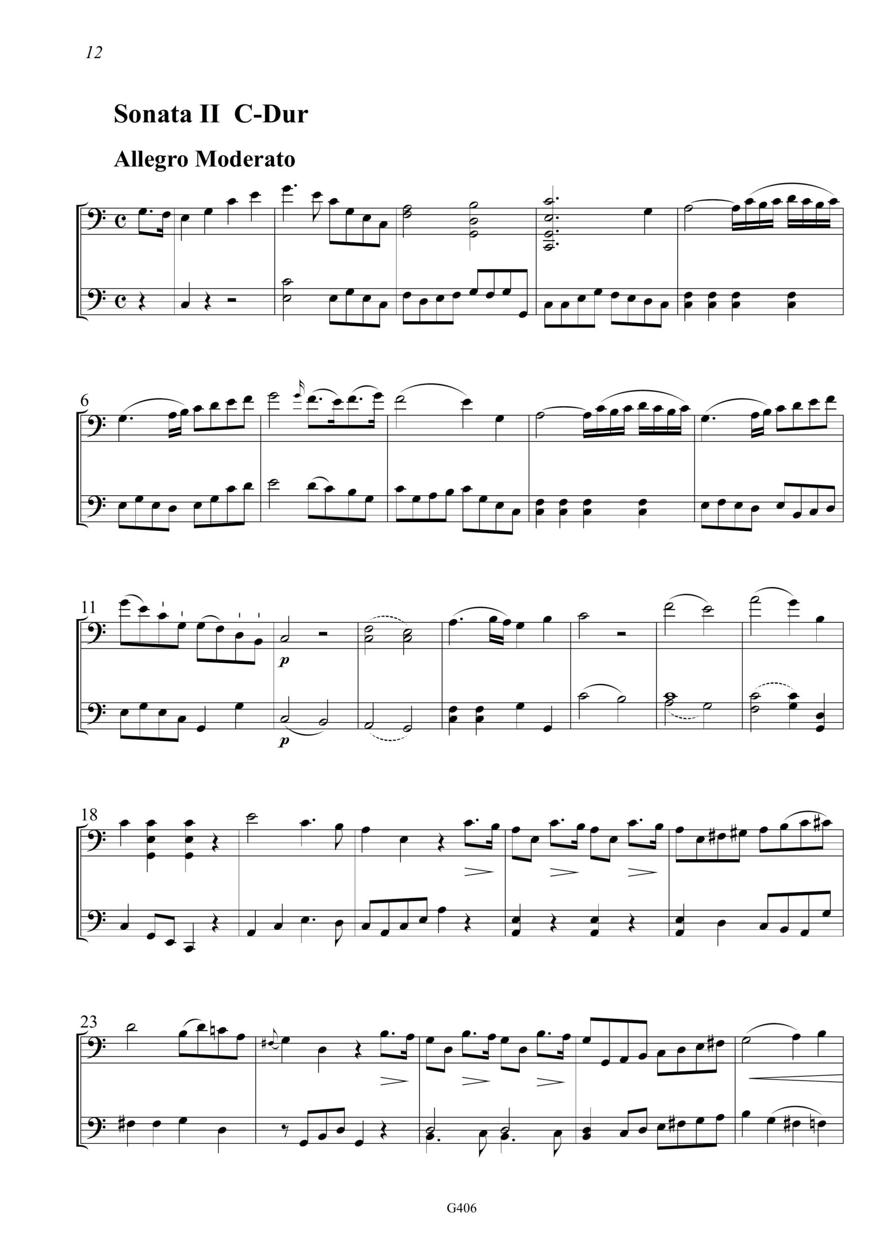 Joseph Reinagle (1752–1825) Three Solos for the Violoncello, in which are Introduced Favorite Airs - Drei Sonaten für Violoncello und Basso - Image 4