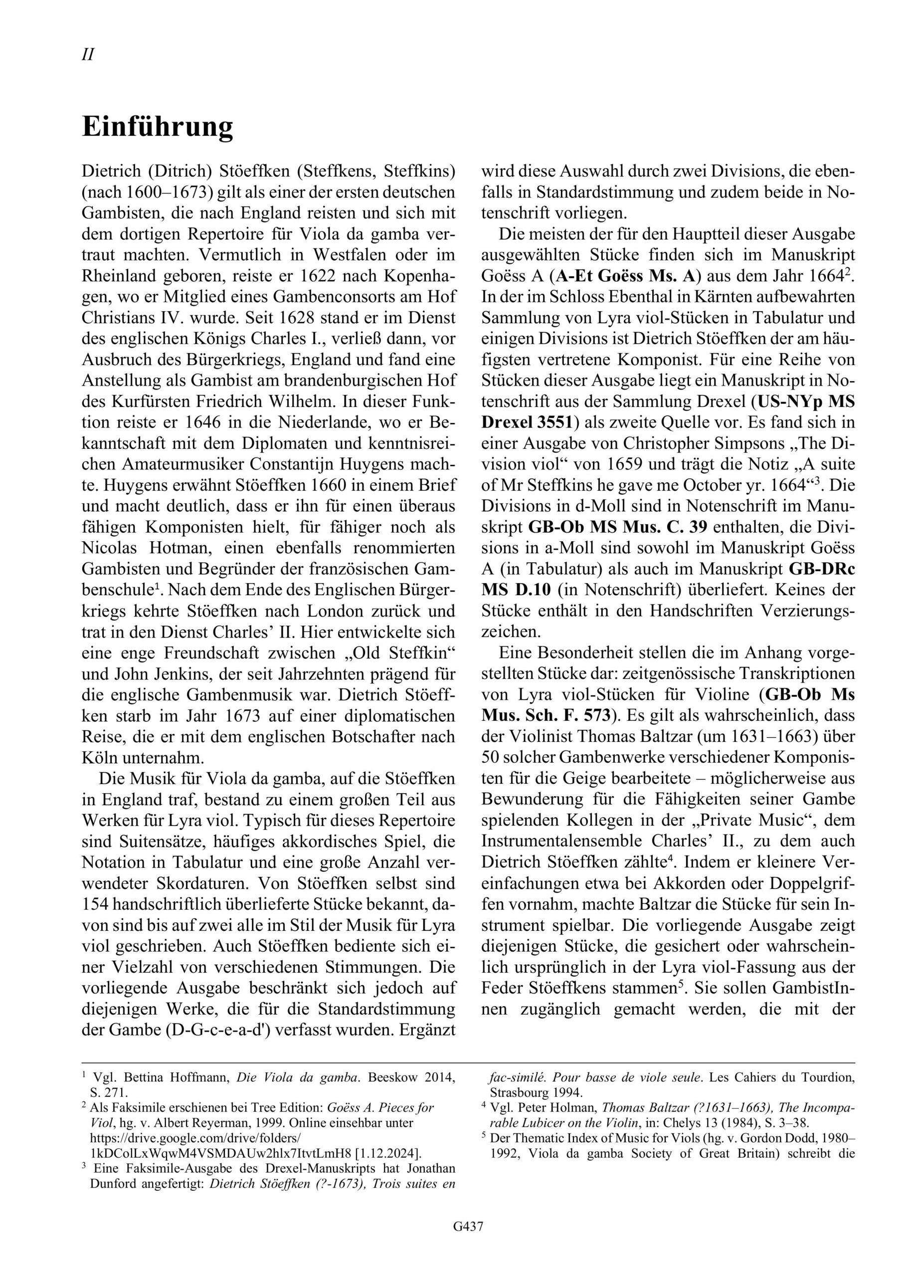 Dietrich Stöeffken (nach 1600 – 1673) Airs & Divisions - Suiten und Divisions on a Ground für Viola da Gamba – Bild 2