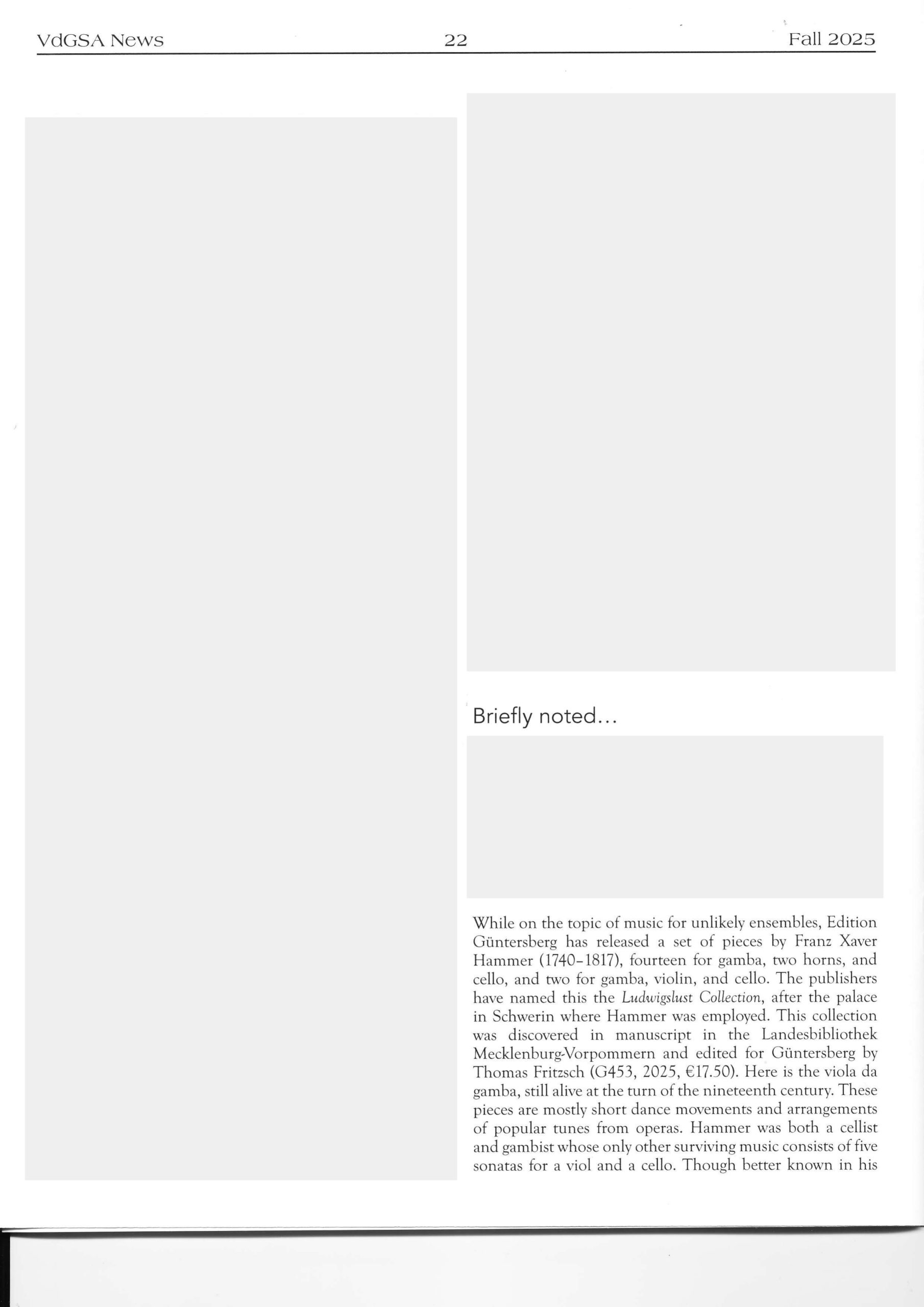 Franz Xaver Hammer (1740–1817) Sammlung Ludwigslust - 14 Stücke für Viola da Gamba, zwei Hörner und Violoncello 2
Stücke für Viola da Gamba, Violine und Violoncello – Bild 3