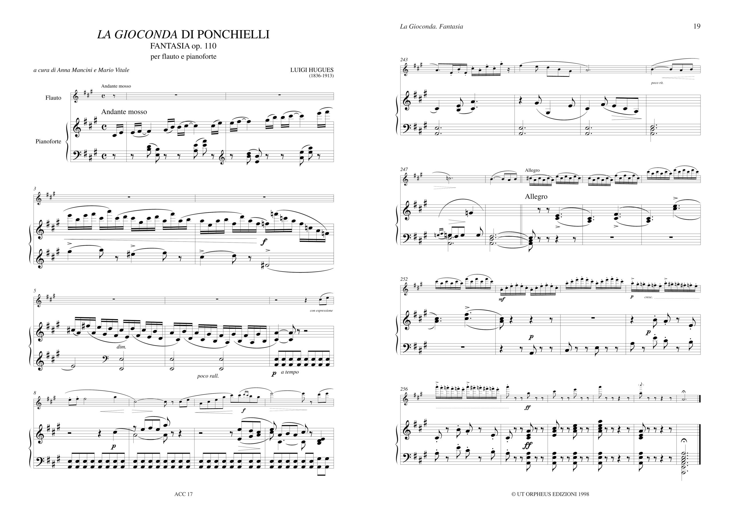 Hugues, Luigi: Fantasia Op. 110 sulla “Gioconda” di Ponchielli per Flauto e Pianoforte - Image 2