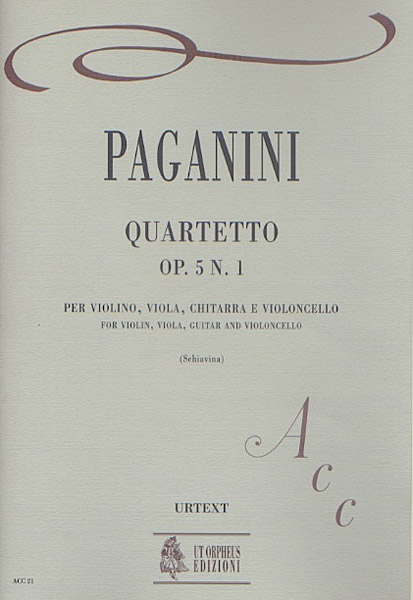 Paganini, Niccolò: Quartetto Op. 5 N. 1 per Violino, Viola, Chitarra e Violoncello