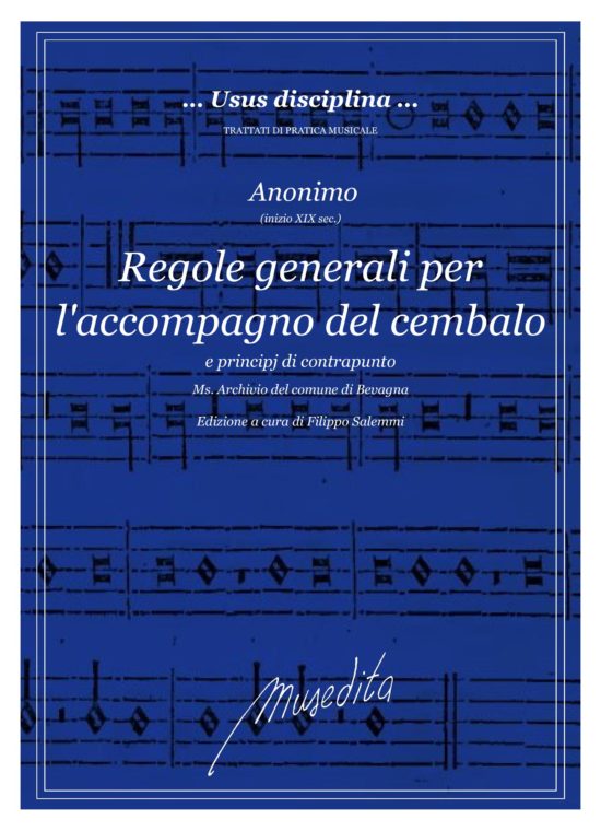 Anonimo (inizio XIX sec.) - Regole generali per l'accompagno del cembalo e principj di contrapunto