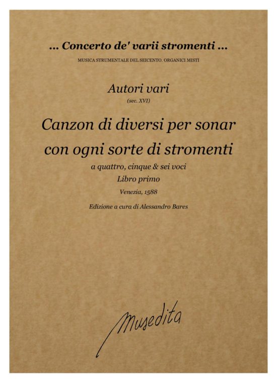 AA VV - Canzon di diversi per sonar con ogni sorte di stromenti a quattro, cinque & sei voci (libro primo)
