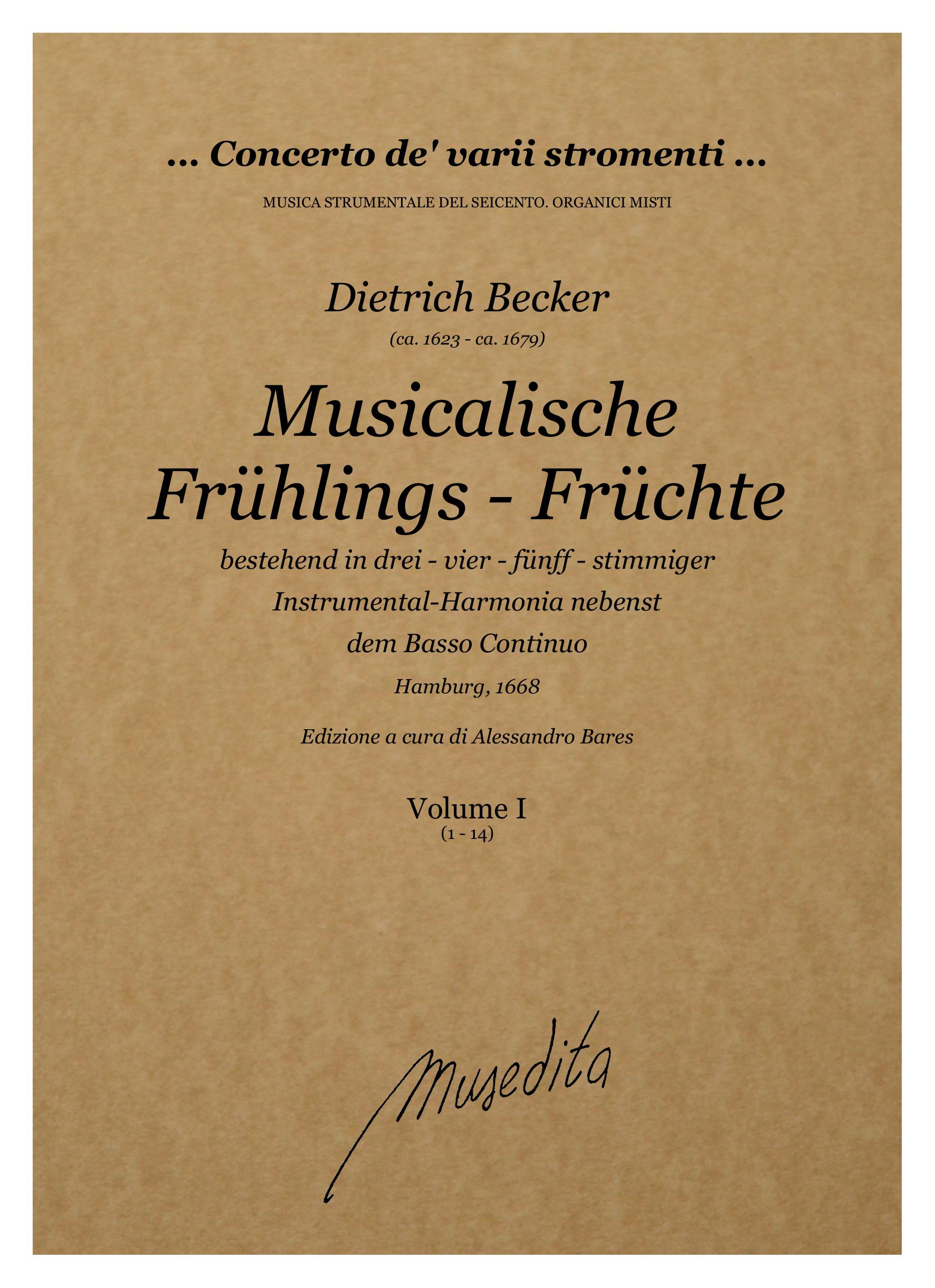 Dietrich Becker (ca.1623 - ca.1679) - Musicalische Frühlings-Früchte (Hamburg, 1668)