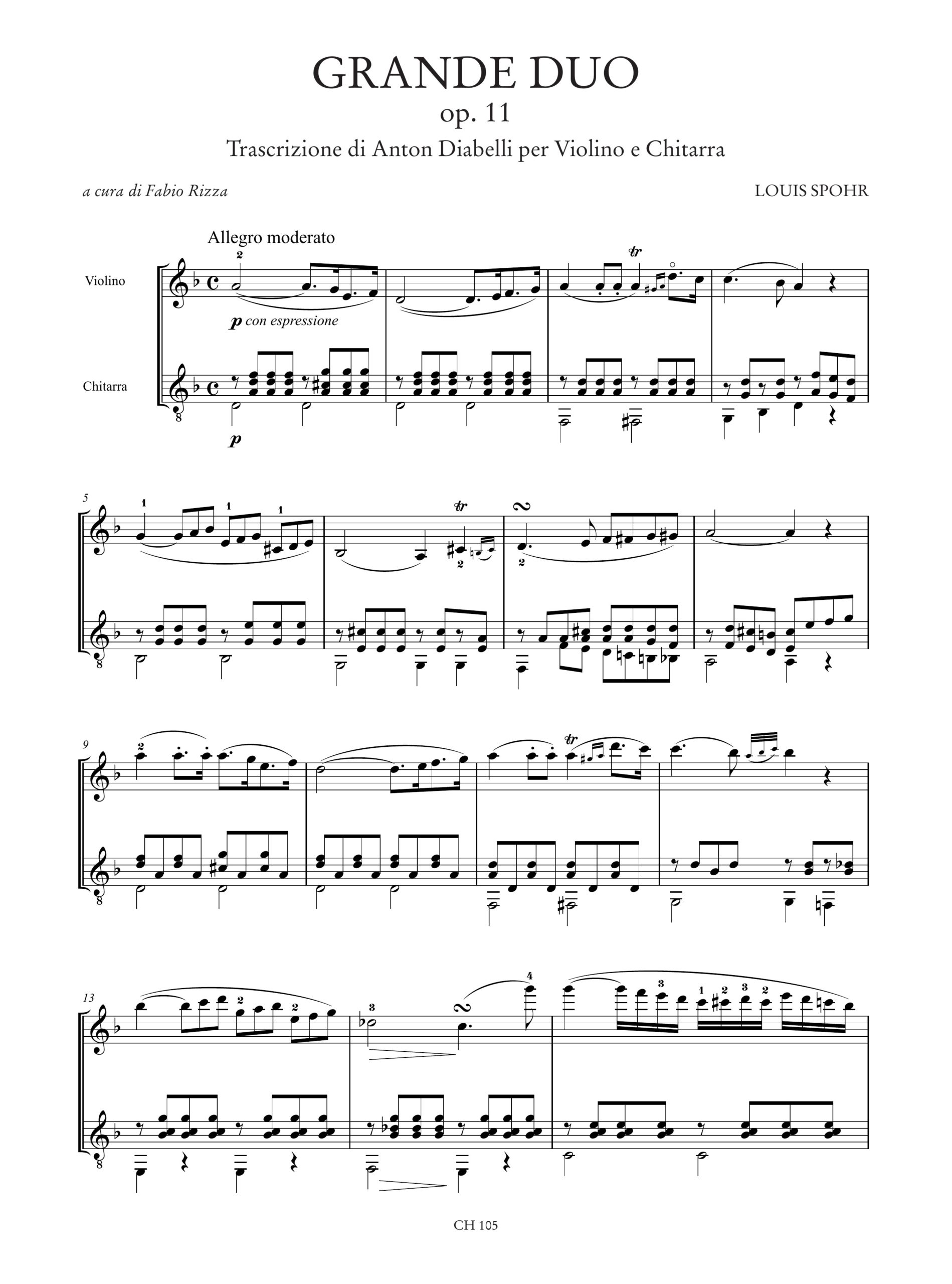 Spohr, Louis: Grande Duo Op. 11 per Violino e Chitarra - Image 2