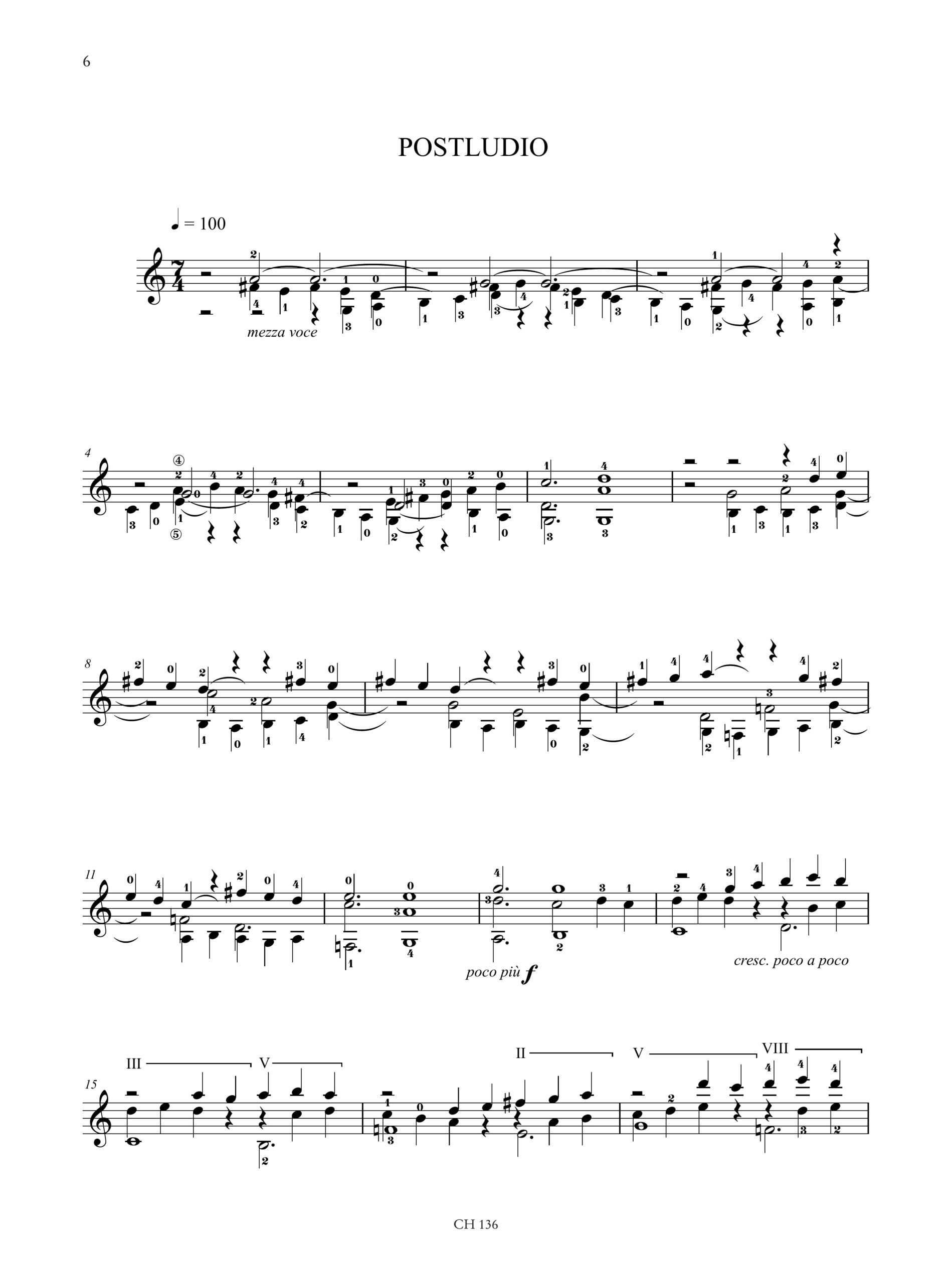 Spazzoli, Alessandro: A Guitar Notebook. 6 Pieces for Guitar - Image 2