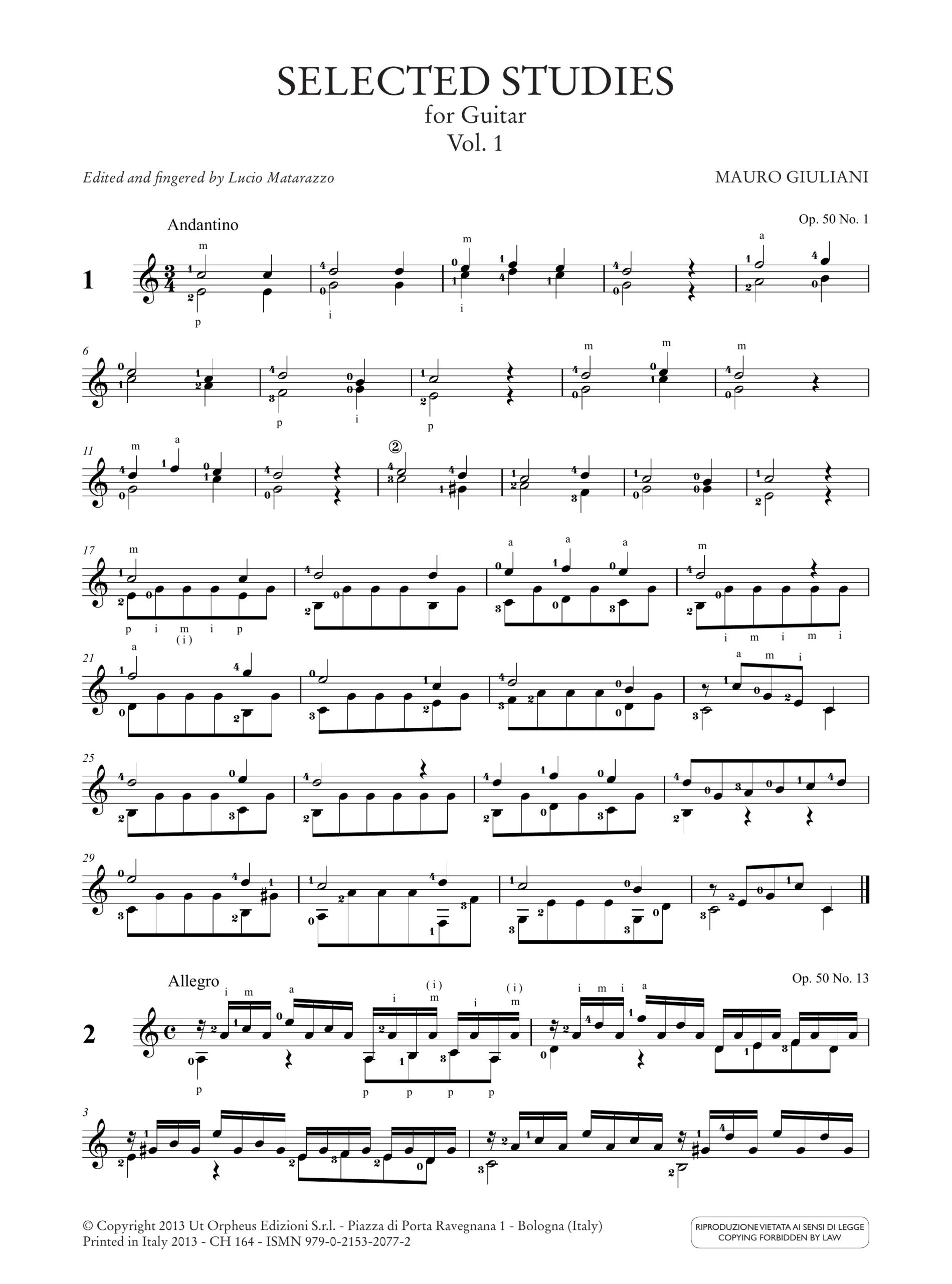 Giuliani, Mauro: Scelta di Studi per Chitarra - Vol. 1 - Image 2