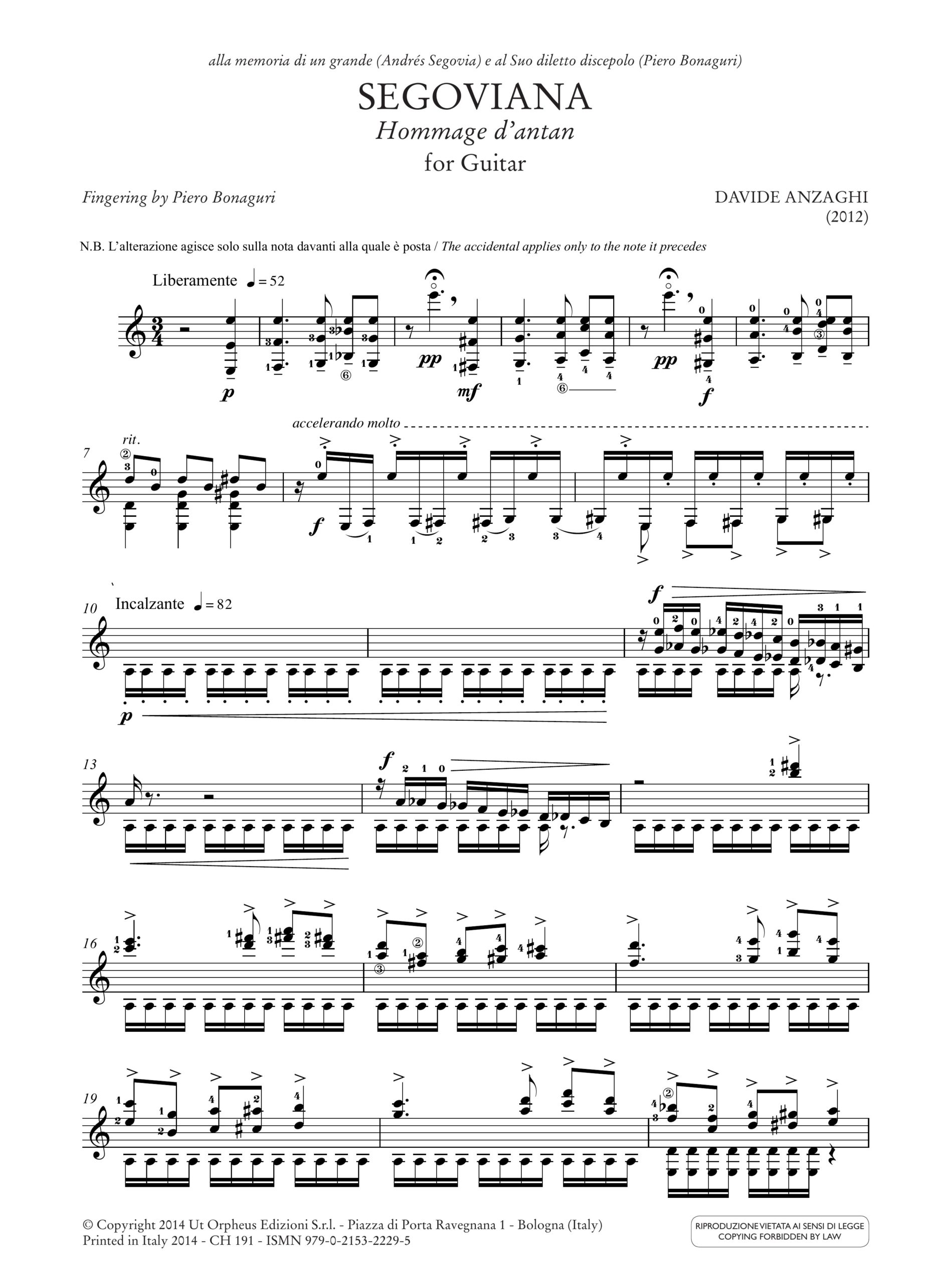 Homenaje a Segovia. Antologia di Musica Contemporanea per Chitarra - Image 2