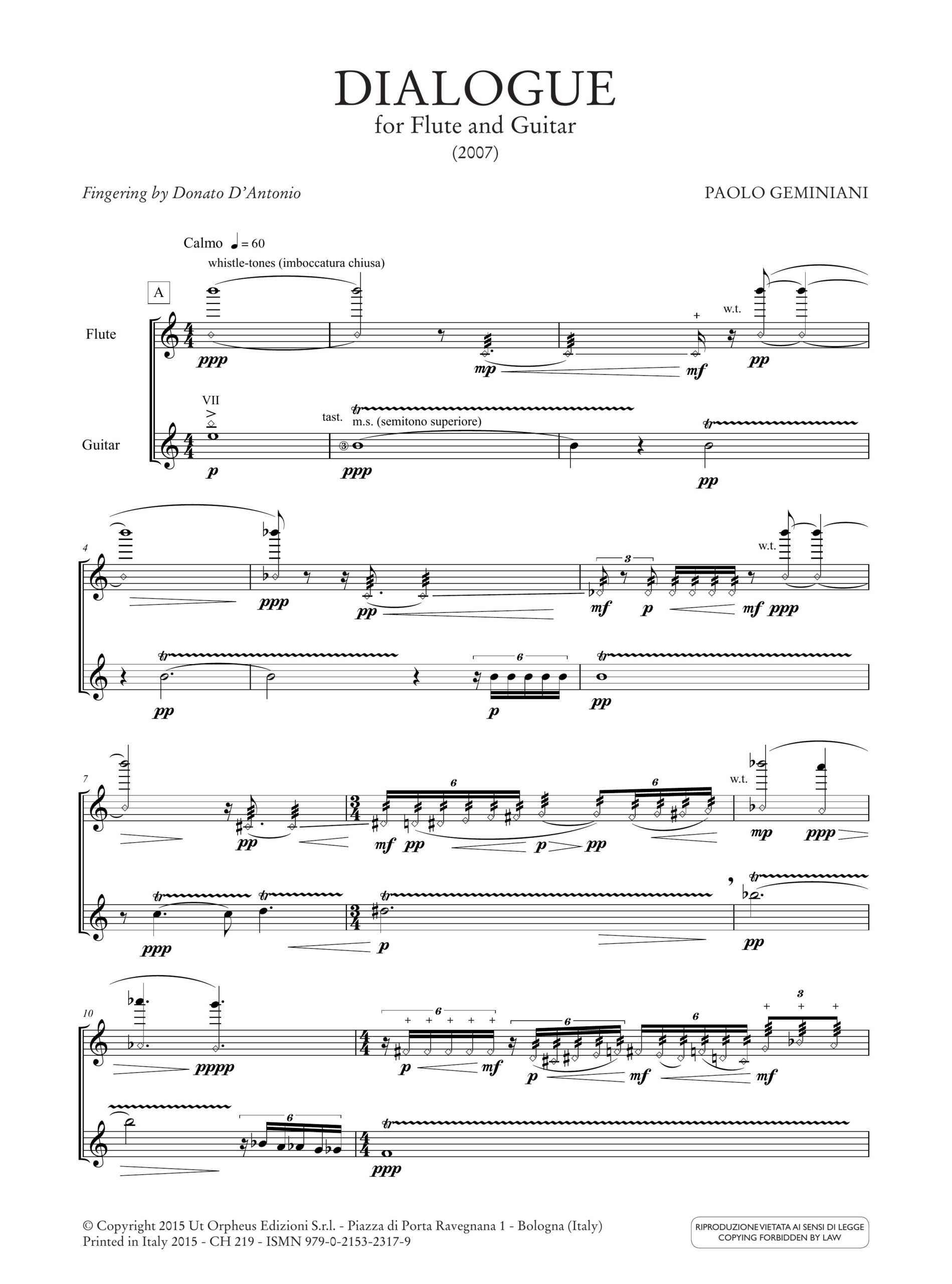Geminiani, Paolo: Dialogue per Flauto e Chitarra (2007) - Image 2