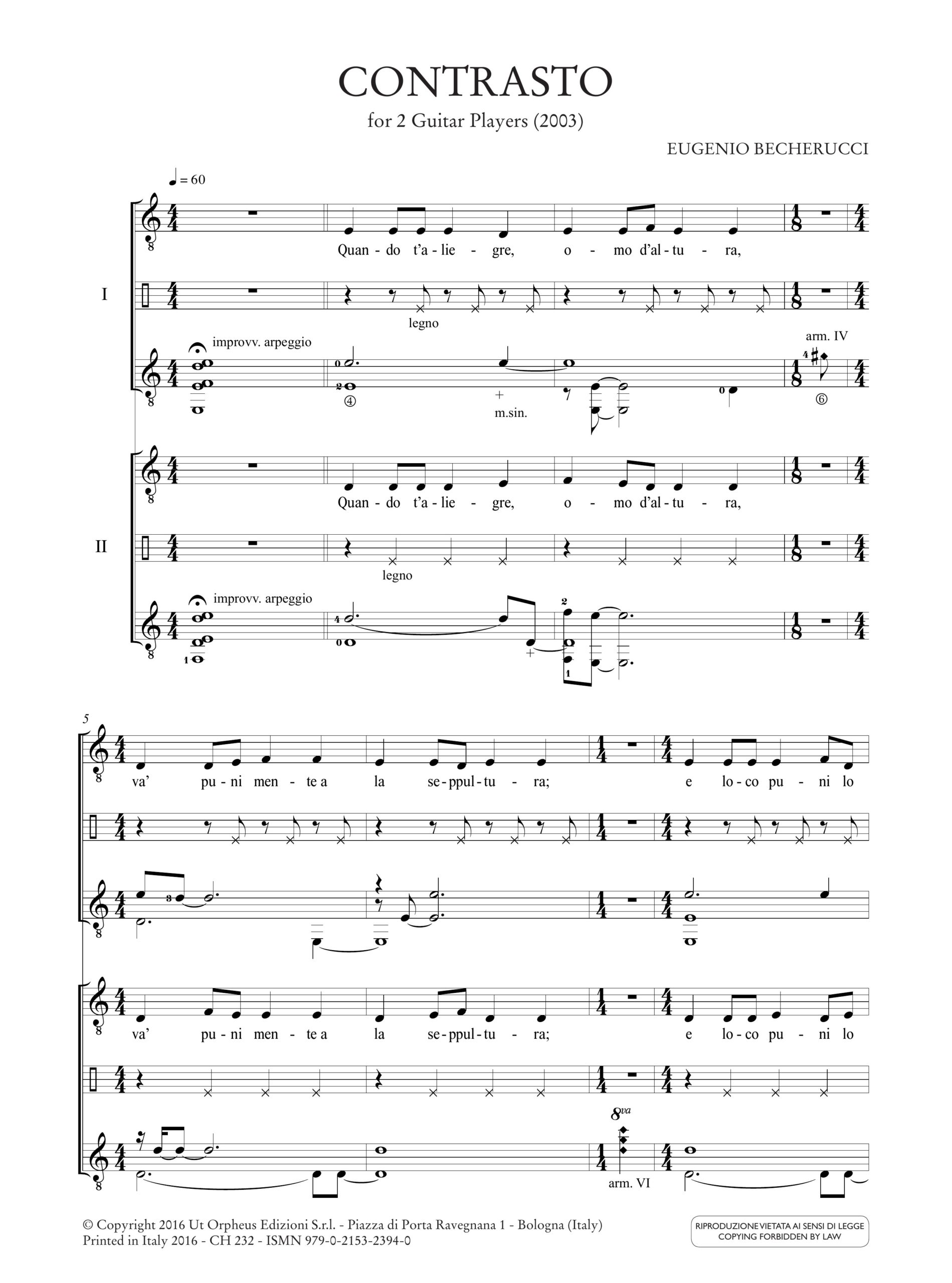 Becherucci, Eugenio: Contrasto per 2 Chitarristi (2003) - Image 2