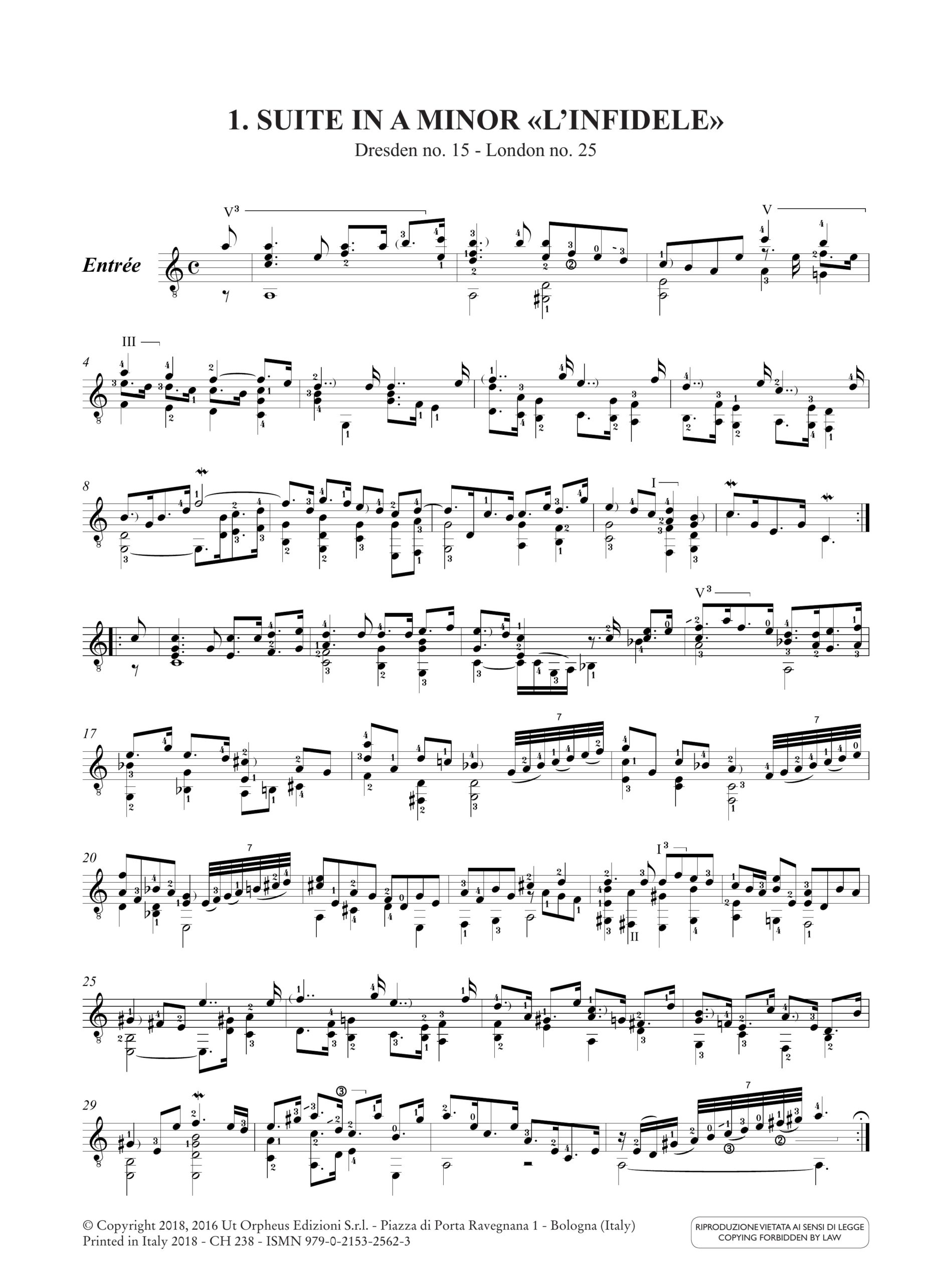 Weiss, Sylvius Leopold: Opere scelte dai ms. di Londra e Dresda (12 Suites - 12 pezzi singoli) per Chitarra - Image 2