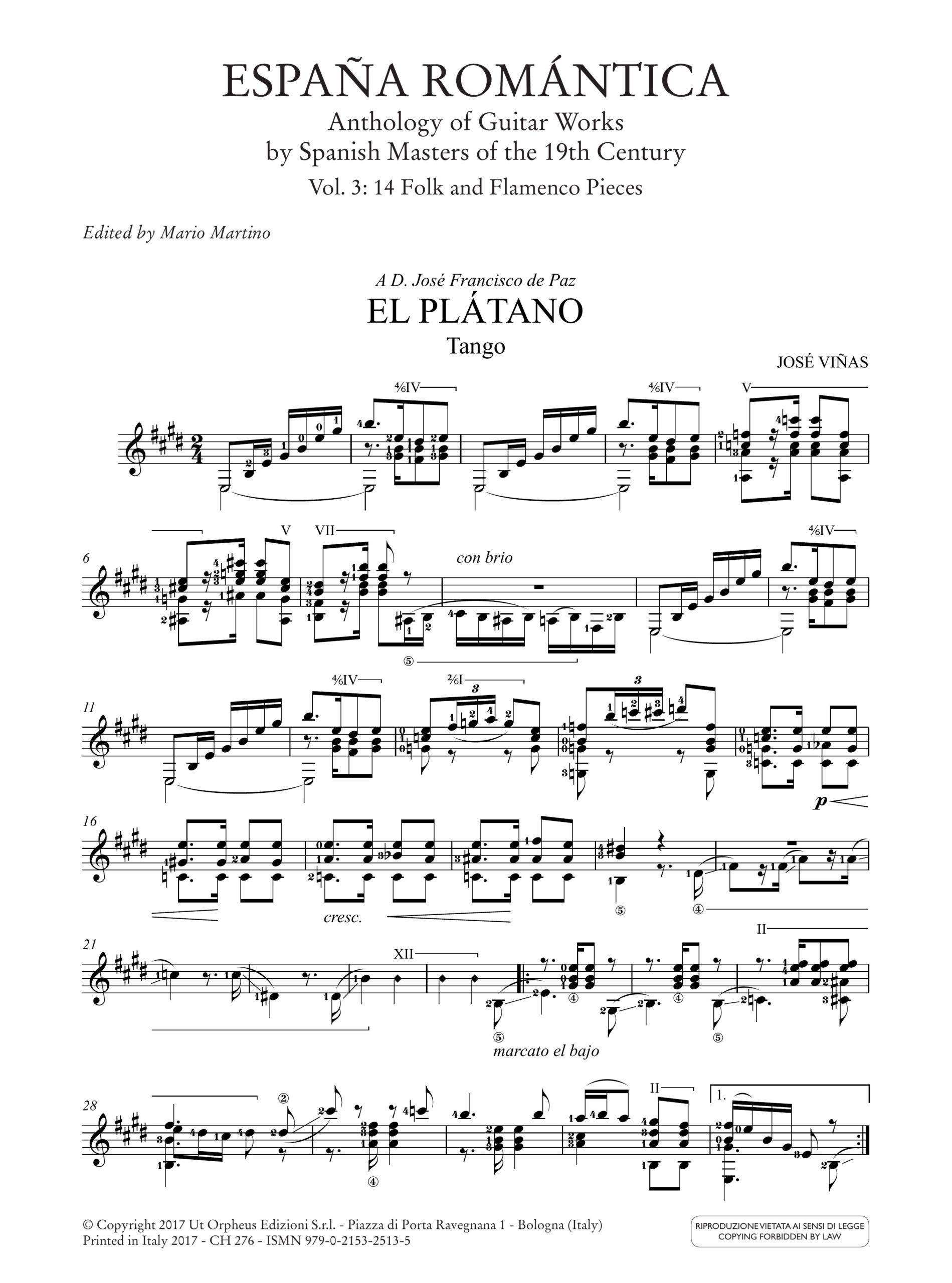 España Romántica. Antologia di brani per chitarra di autori spagnoli del sec. XIX - Vol. 3: 14 pezzi in stile popolare e flamenco - Image 2