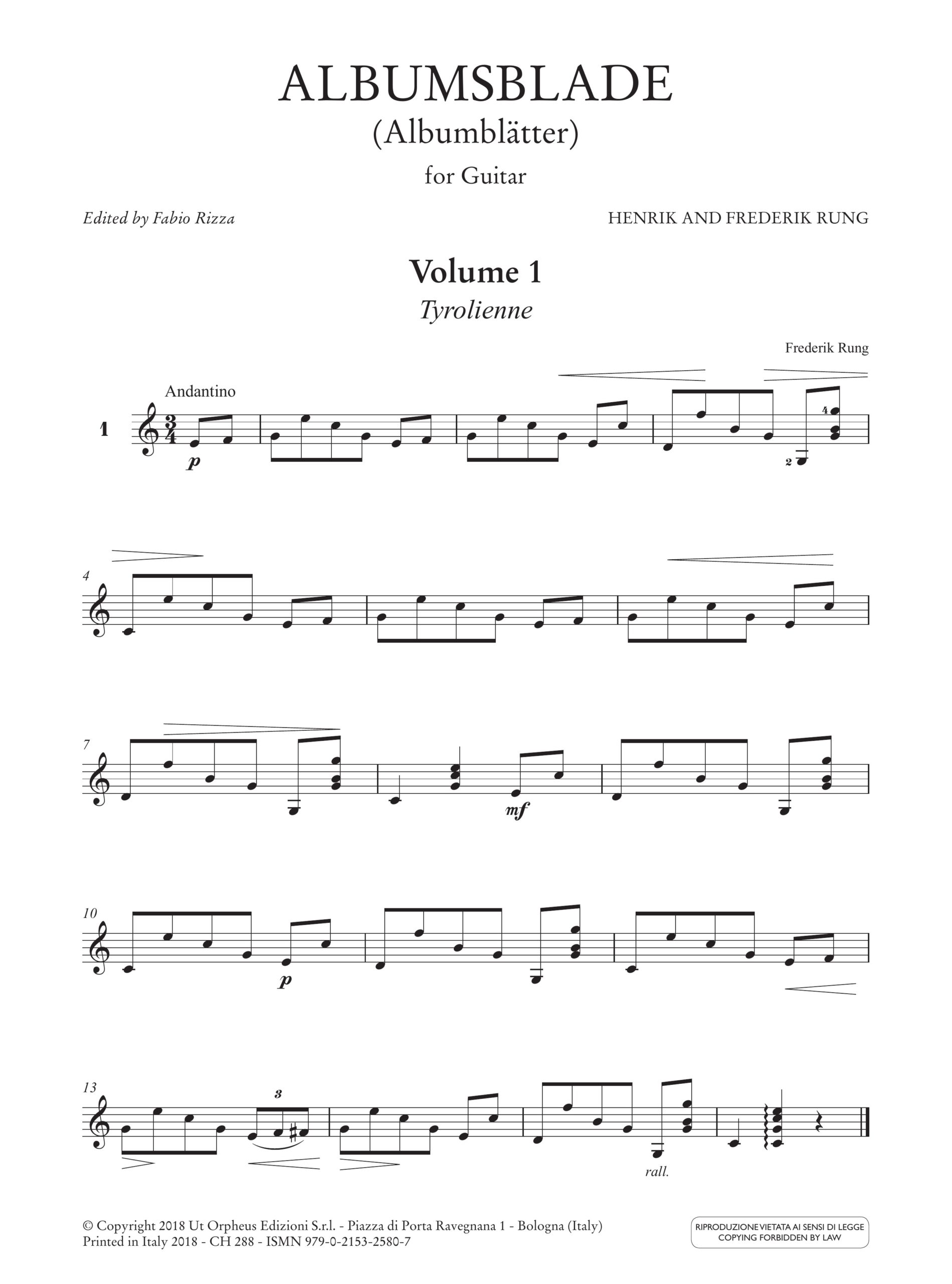 Rung, Henrik - Rung, Frederik: Albumsblade (Fogli d’Album) per Chitarra - Image 2