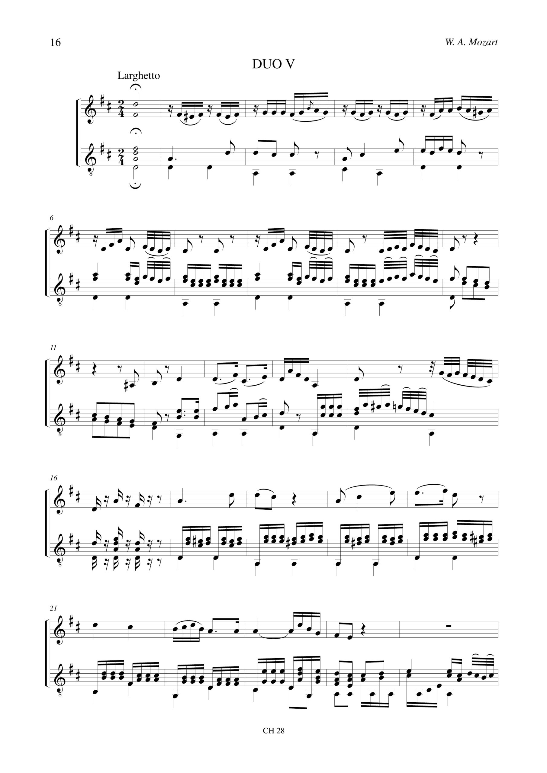 Mozart, Wolfgang Amadeus: 8 Arie dalle “Nozze di Figaro” trascritte da Ferdinando Carulli (Op. 66) per Violino e Chitarra - Image 6