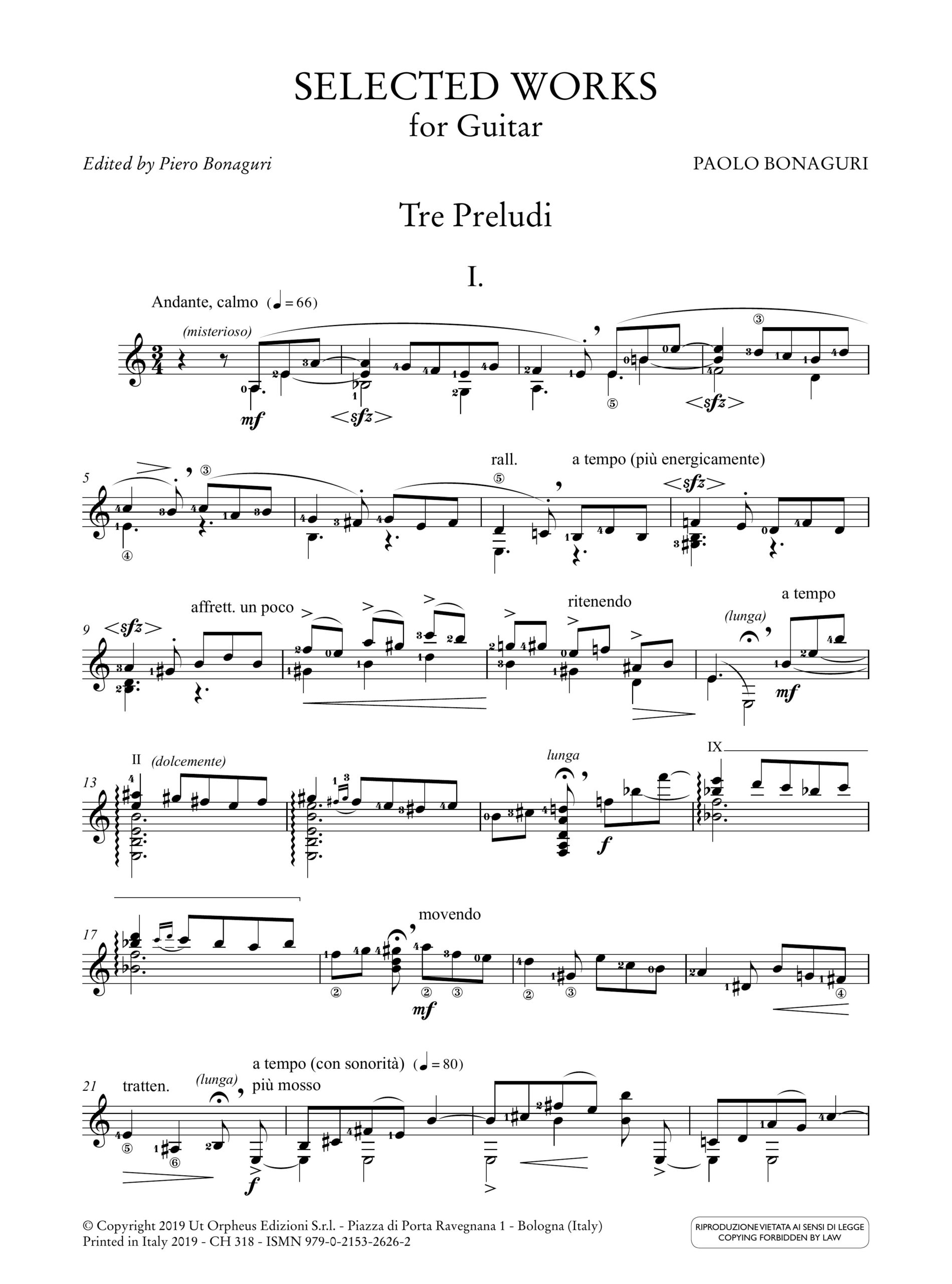 Bonaguri, Paolo: Opere scelte per Chitarra - Image 2