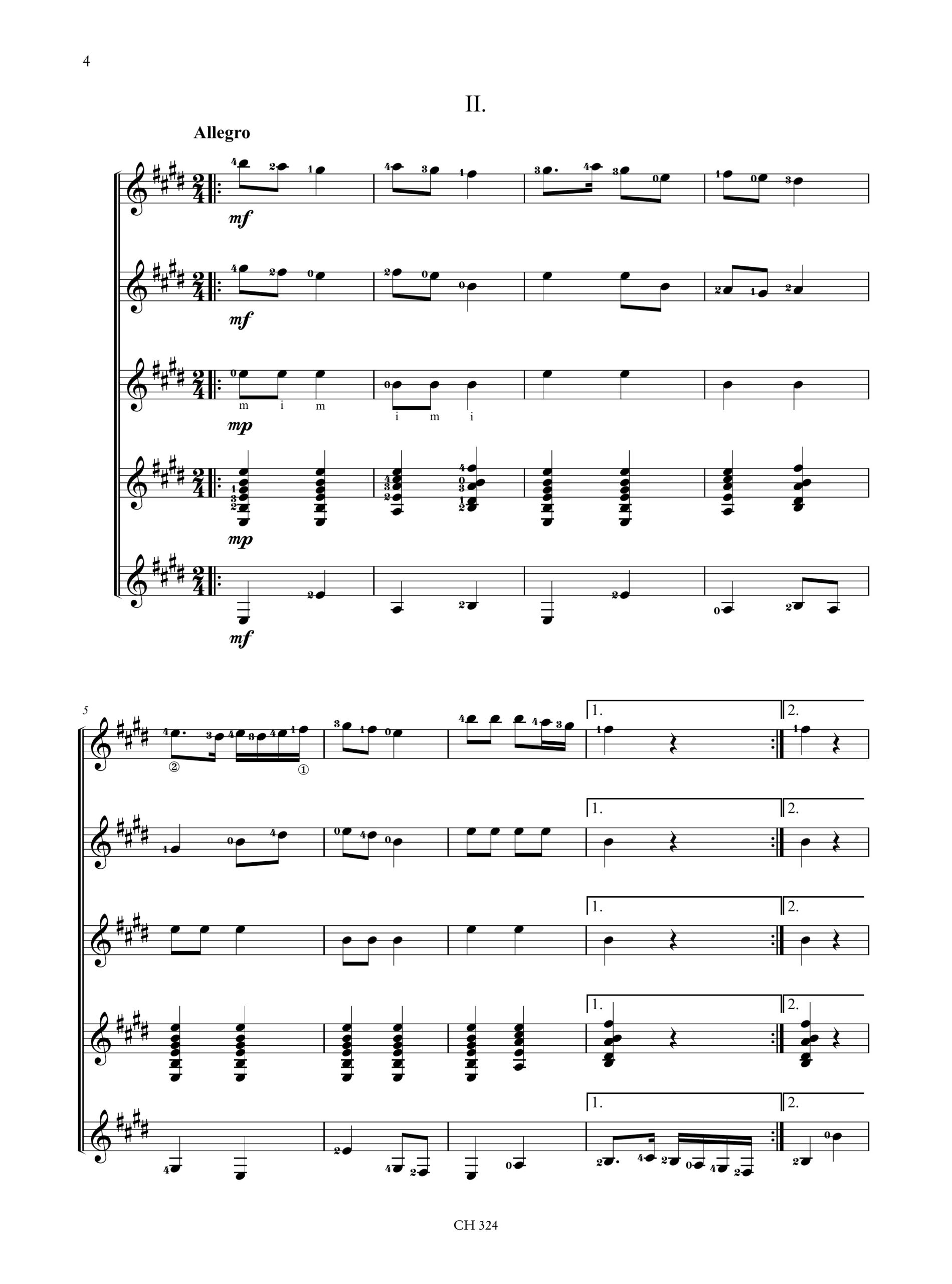 Becherucci, Eugenio: Deux Petits Morceaux per 5 Chitarre o Ensemble di Chitarre - Image 3