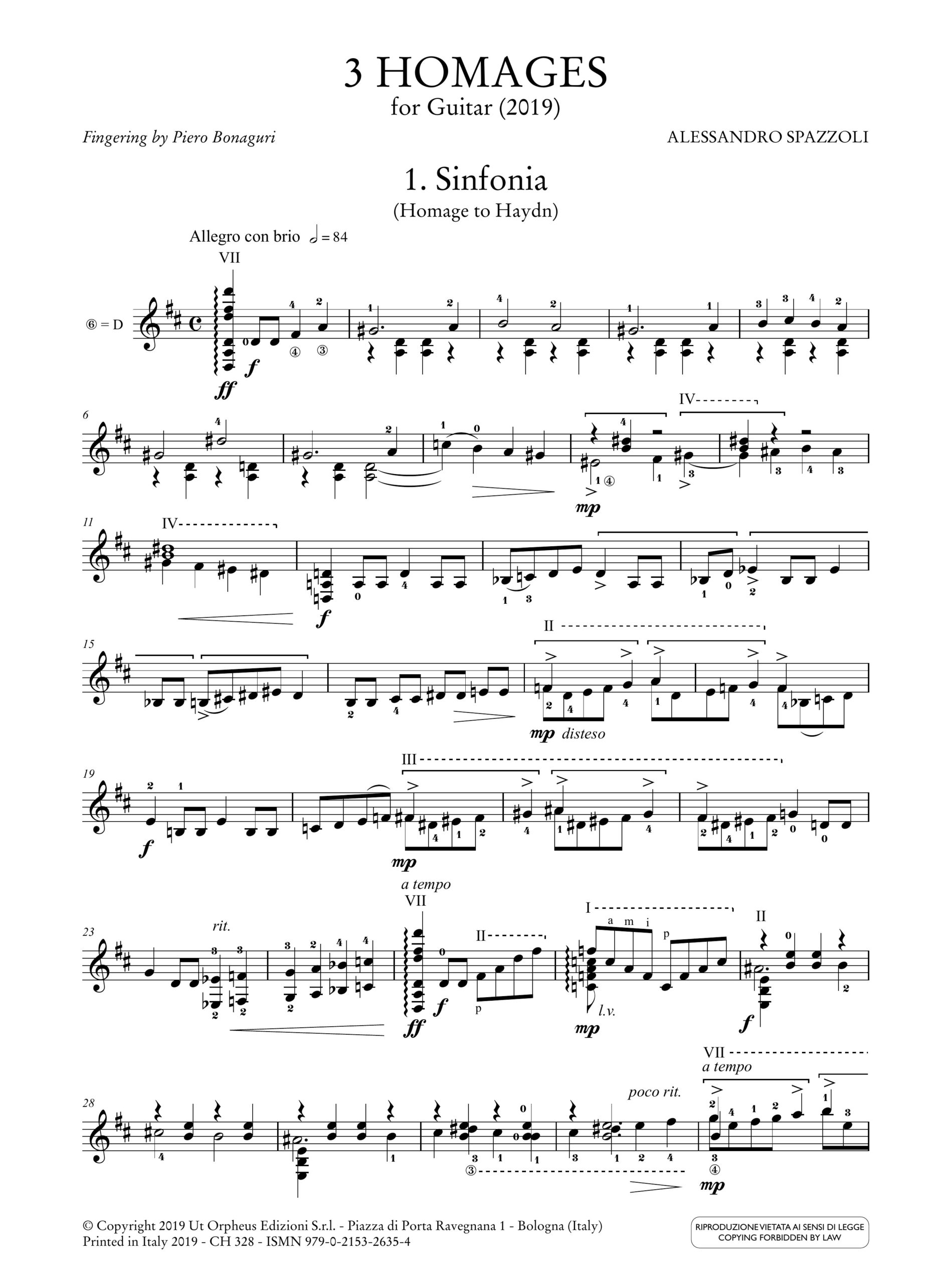 Spazzoli, Alessandro: 3 Omaggi per Chitarra (2019) - Image 2