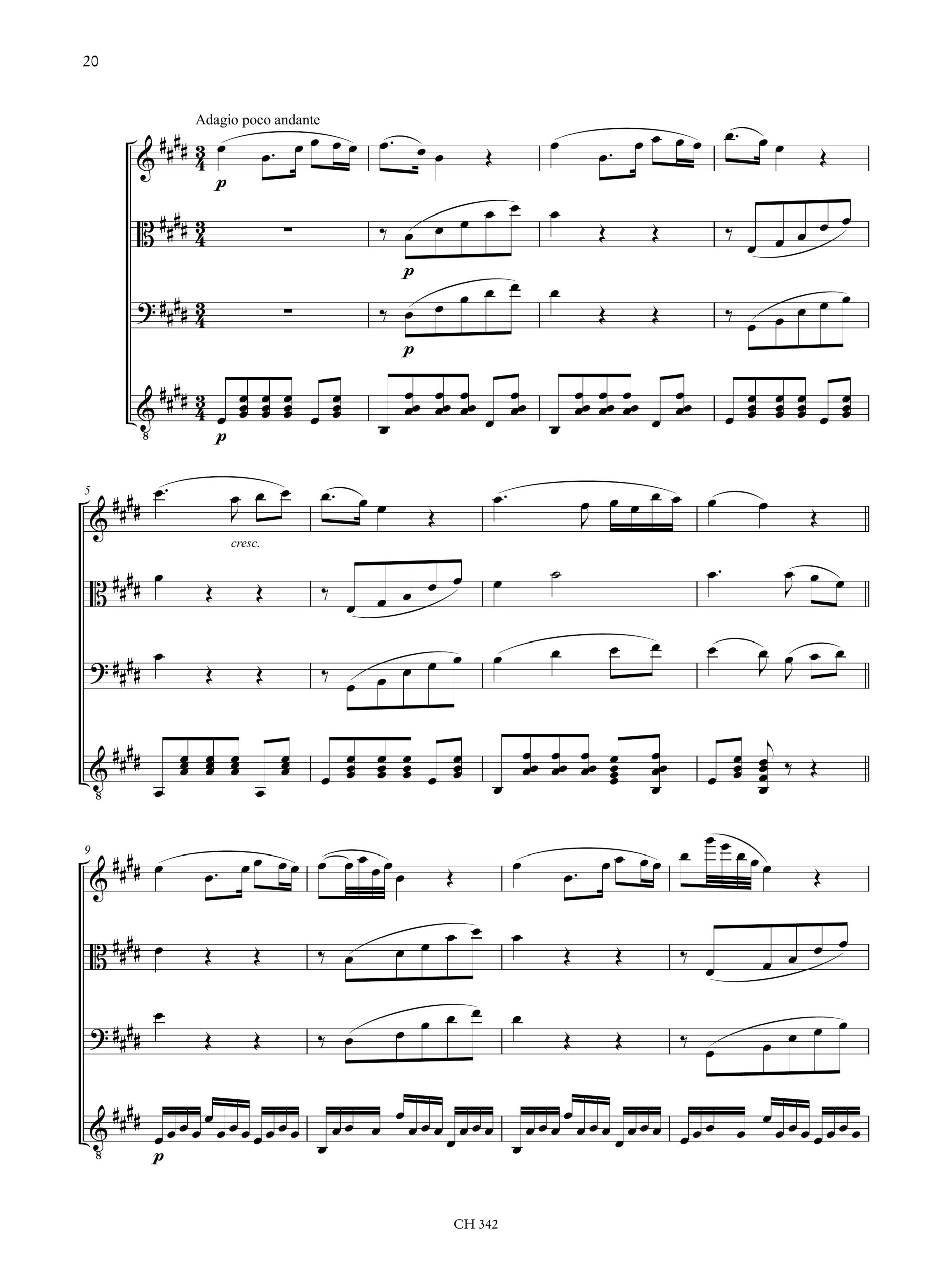 Fürstenau, Anton Bernhard: Sixième Sérénade op. 18 per Flauto, Viola, Fagotto e Chitarra - Image 4