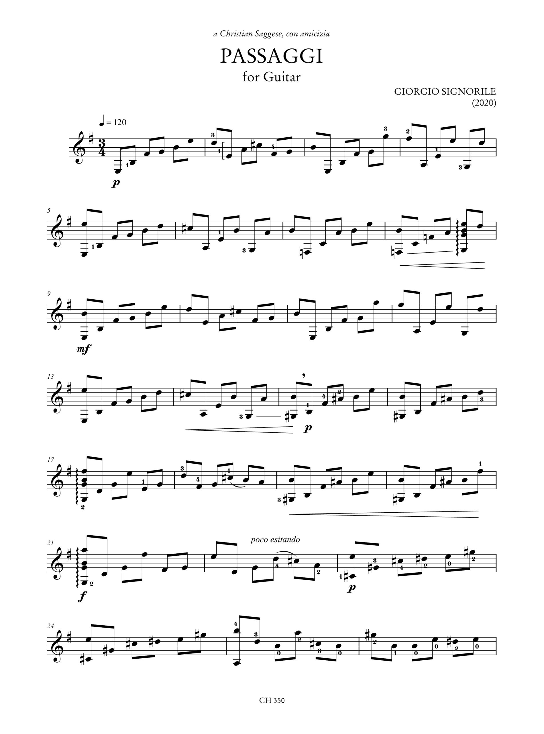 Signorile, Giorgio: Elegia d’autunno - Passaggi per Chitarra (2020) - Image 3