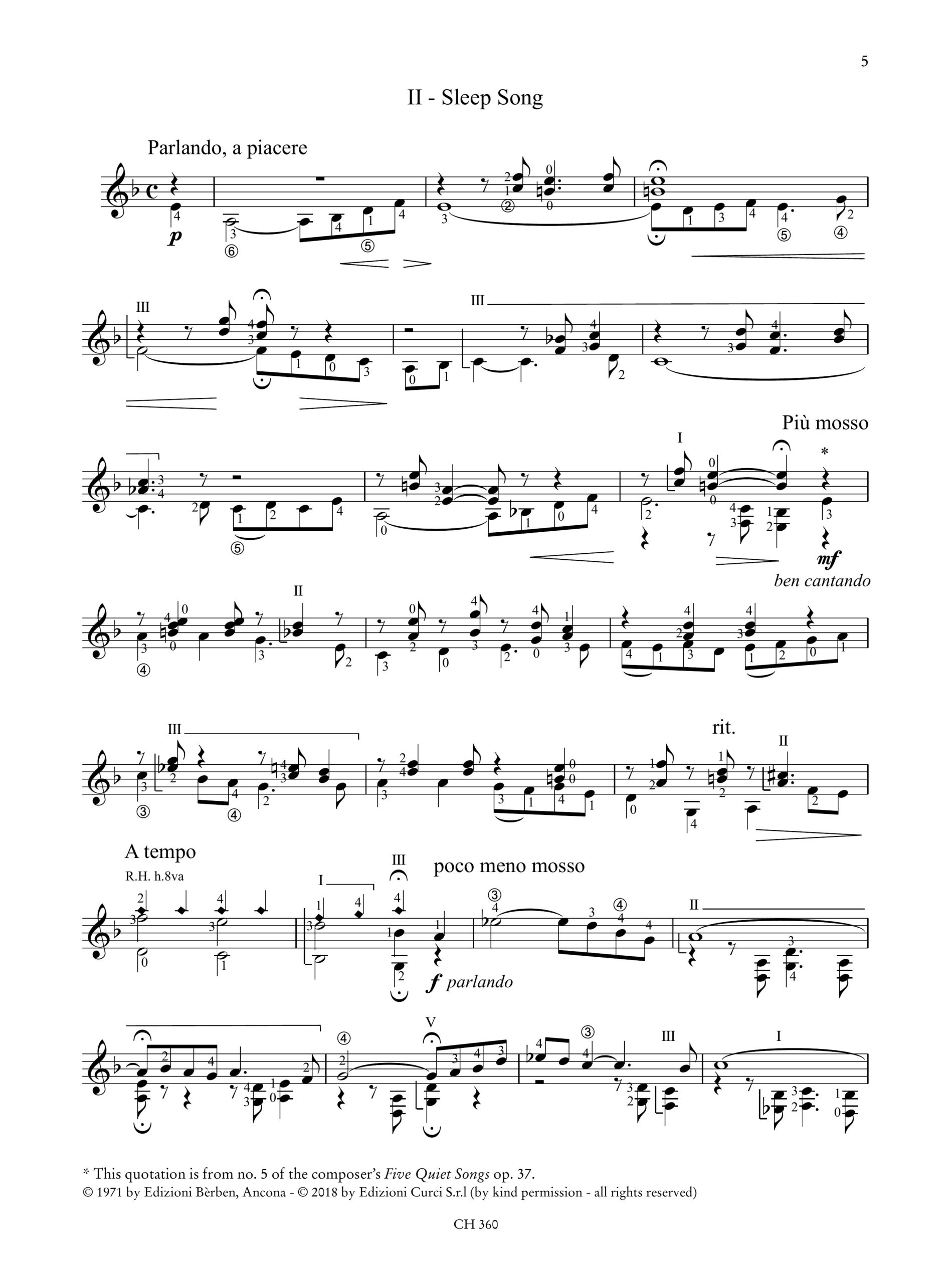 Duarte, John W.: Three Songs without Words for Carlos Andrés Op. 45 per Chitarra - Image 3