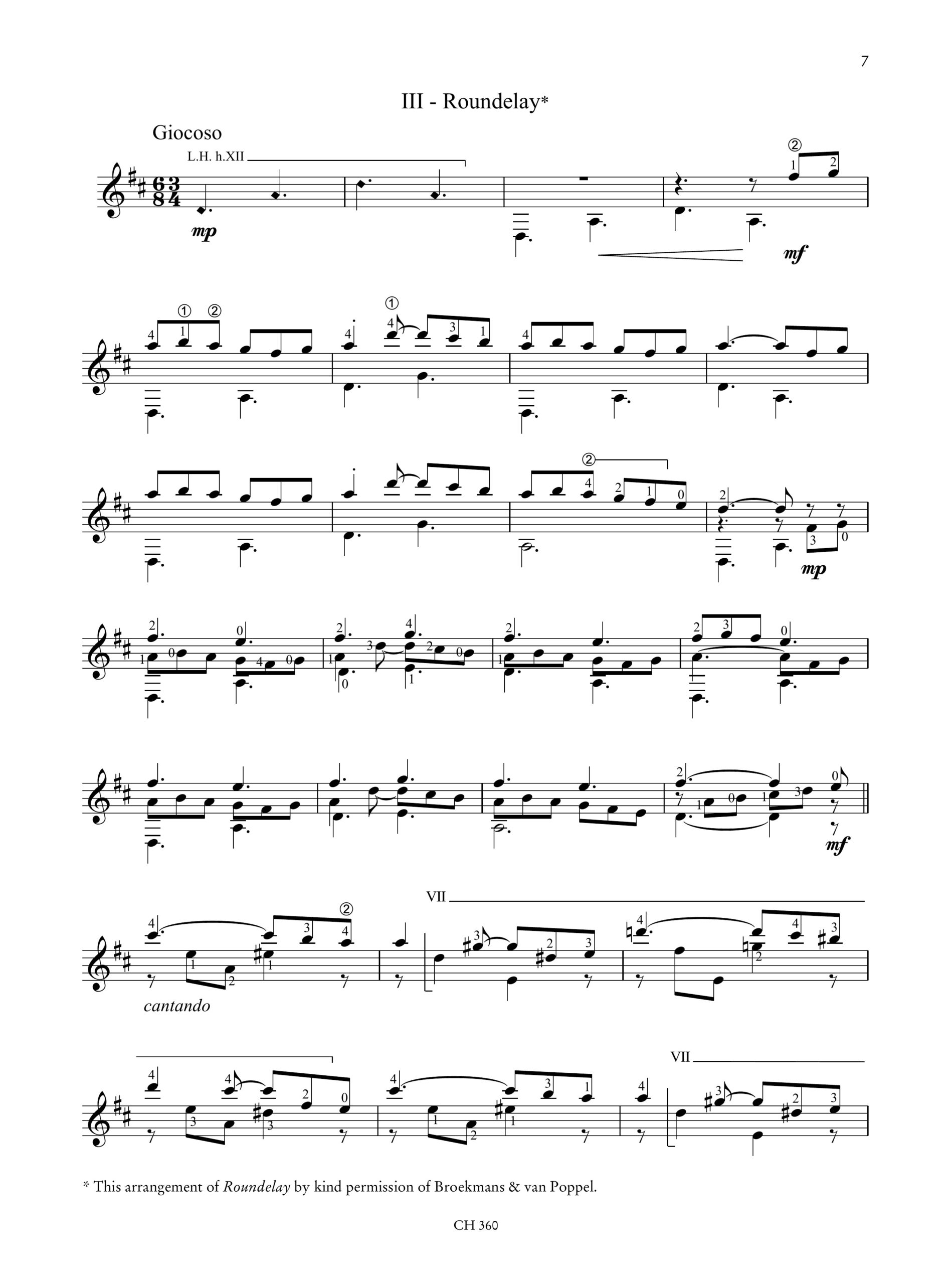 Duarte, John W.: Three Songs without Words for Carlos Andrés Op. 45 per Chitarra - Image 4