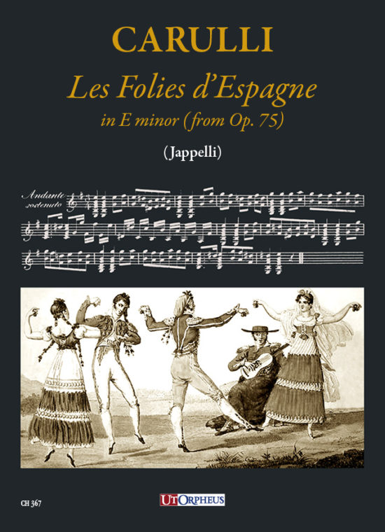 Carulli, Ferdinando: Les Folies d’Espagne in Mi minore (dall’op. 75) per Chitarra