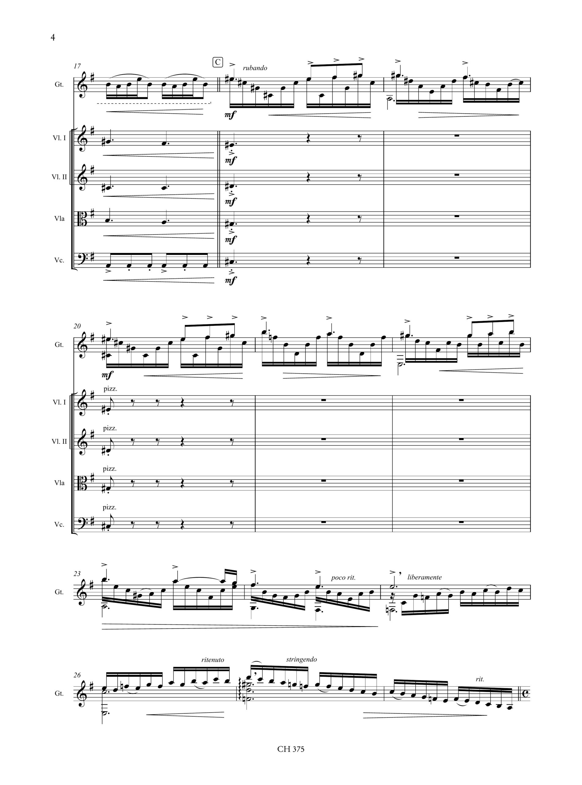 Spallotta, Stefano: Perpetuum per Chitarra e Quartetto d’Archi (2022) - Image 4