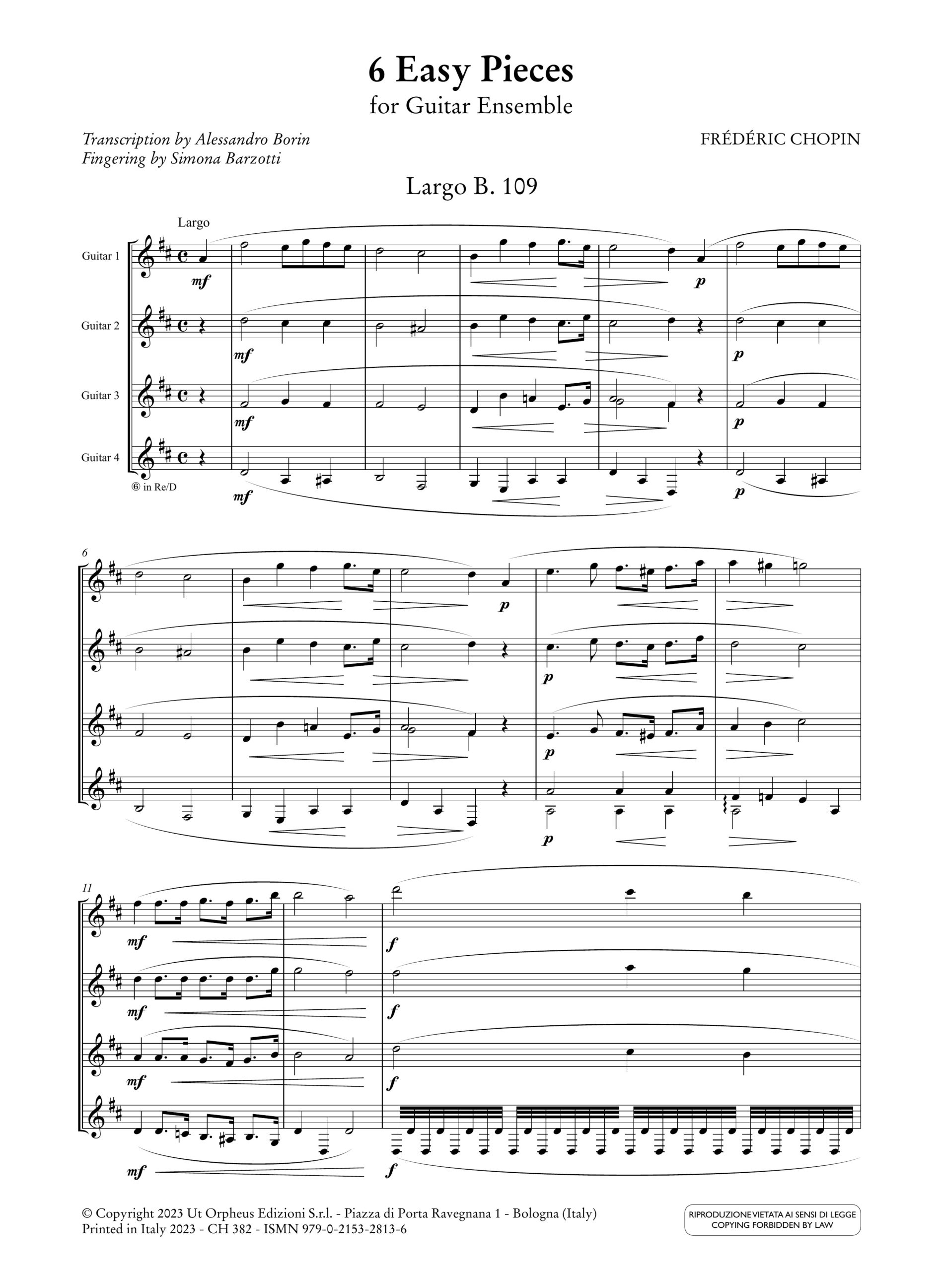 Chopin, Fryderyk: 6 Pezzi facili per Ensemble di Chitarre - Image 2