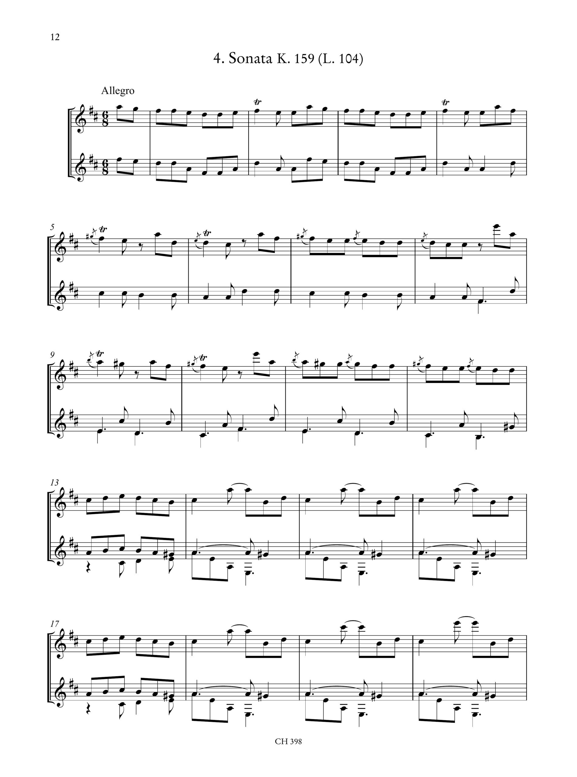 Scarlatti, Domenico: 4 Sonate (K. 9 - K. 432 - K. 466 - K. 159) per 2 Chitarre - Image 5