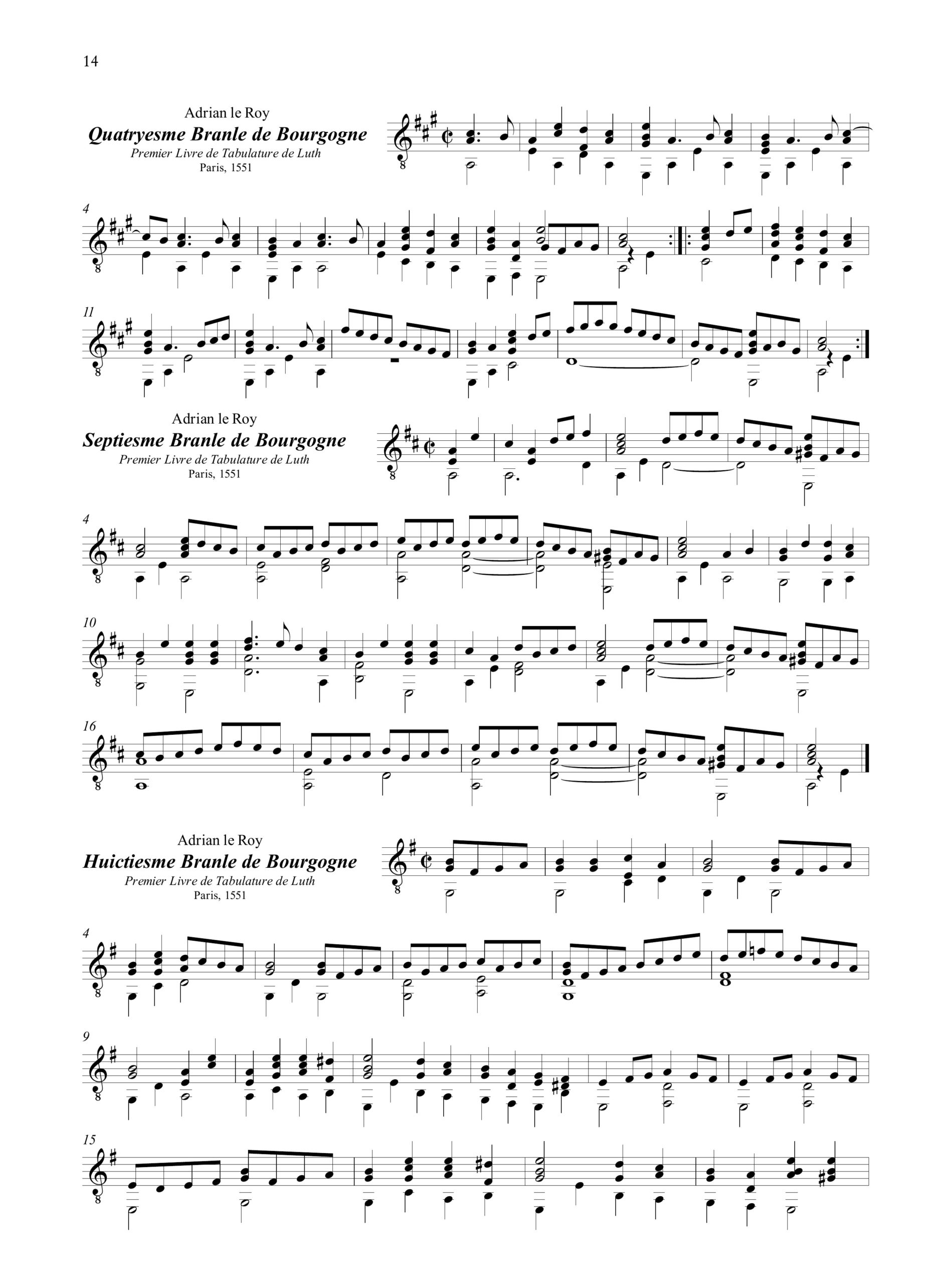 Antologia del Rinascimento Francese (con note storiche e di prassi esecutiva) per Chitarra - Image 3