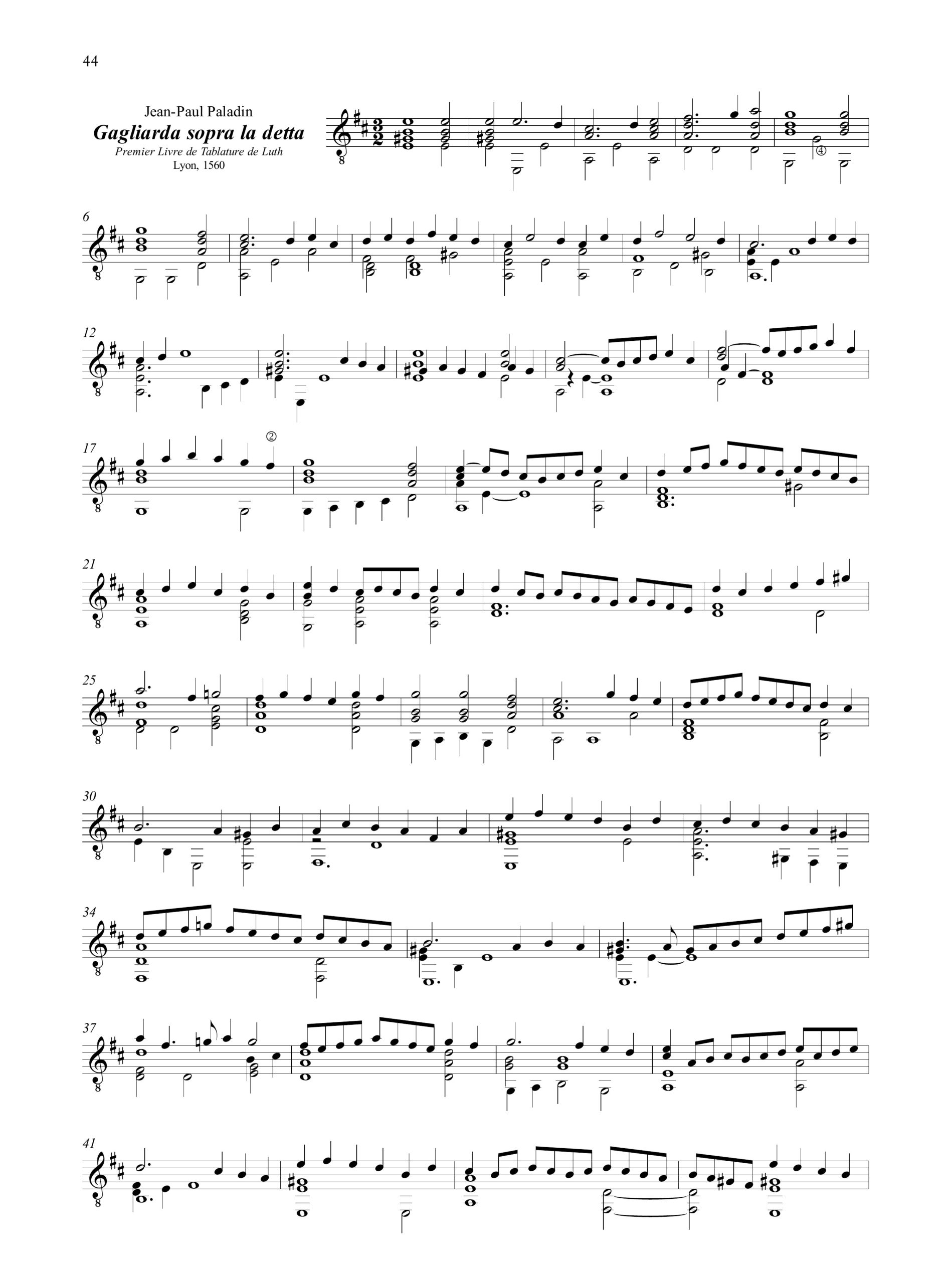 Antologia del Rinascimento Francese (con note storiche e di prassi esecutiva) per Chitarra - Image 6