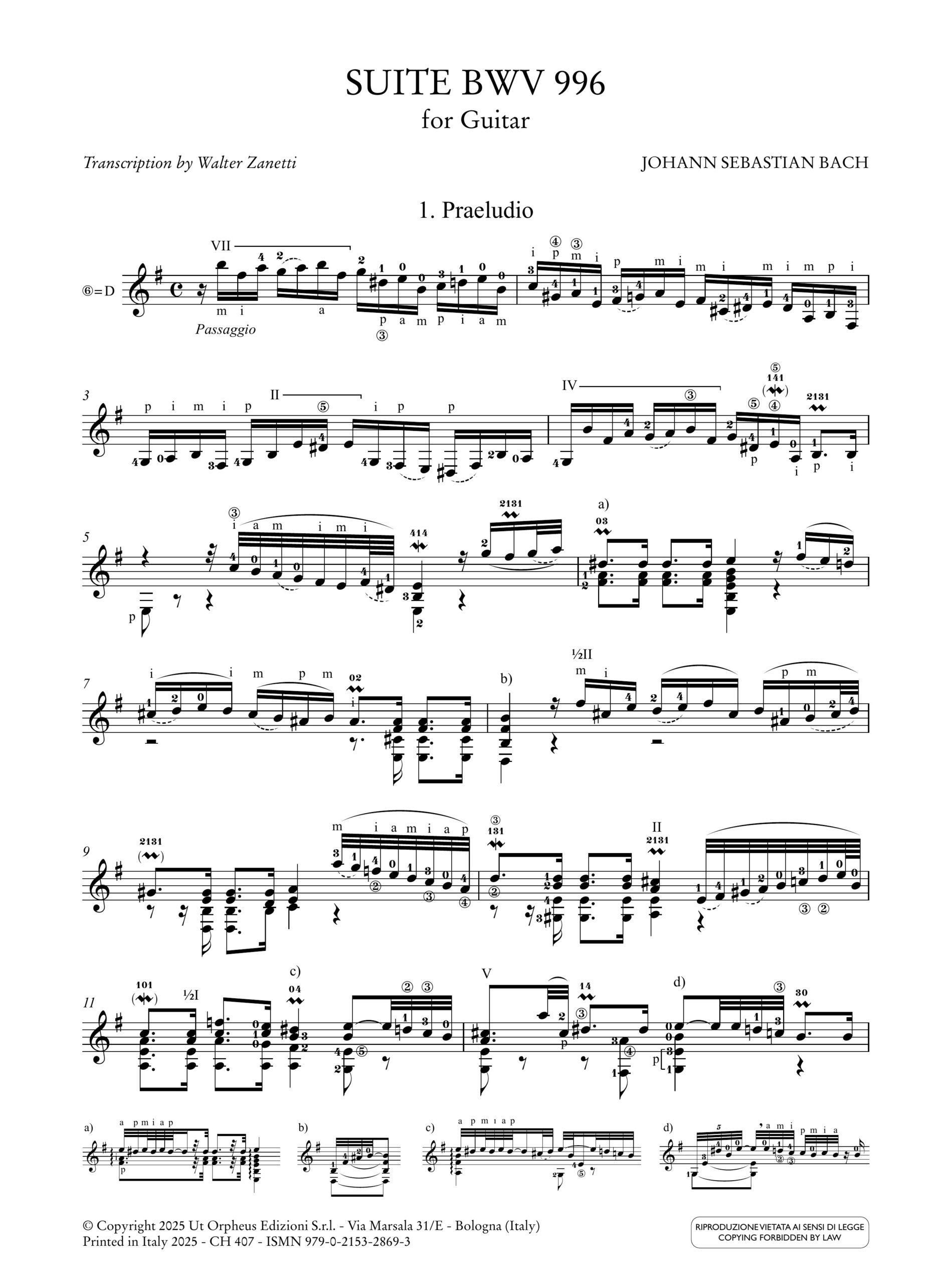 Bach, Johann Sebastian: Suite BWV 996 per Chitarra - Image 2