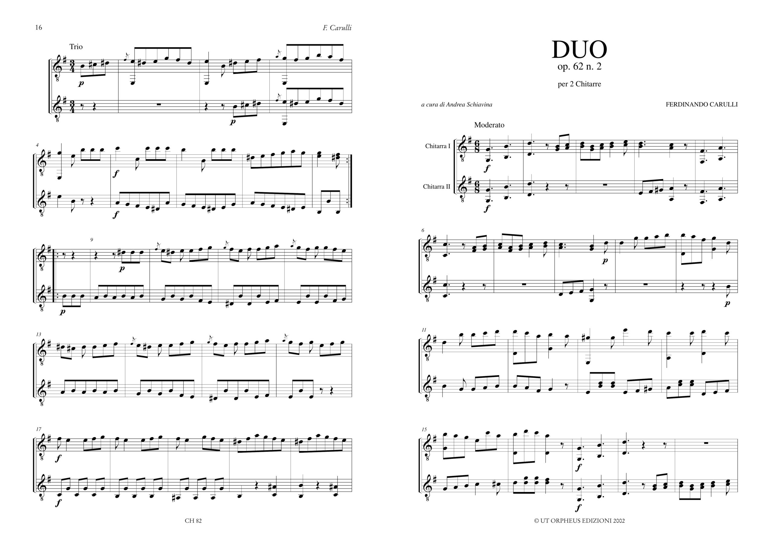 Carulli, Ferdinando: Duo Op. 62 N. 2 per 2 Chitarre - Image 2