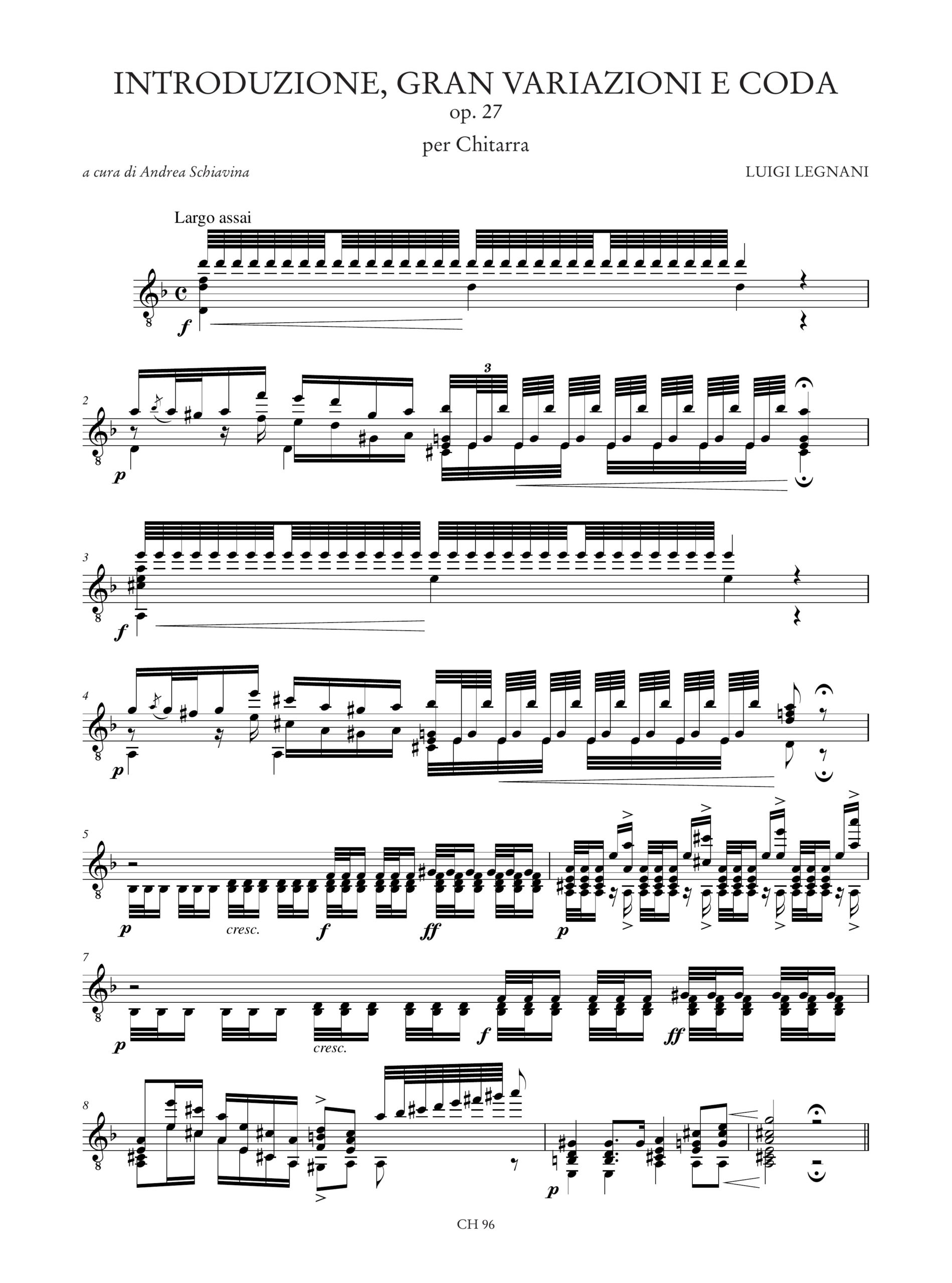 Legnani, Luigi: Introduzione, Gran Variazioni e Coda Op. 27 per Chitarra - Image 2