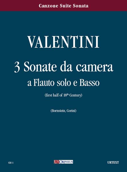 Valentini, Giuseppe: 3 Sonate da camera per Flauto Dolce Contralto e Basso Continuo