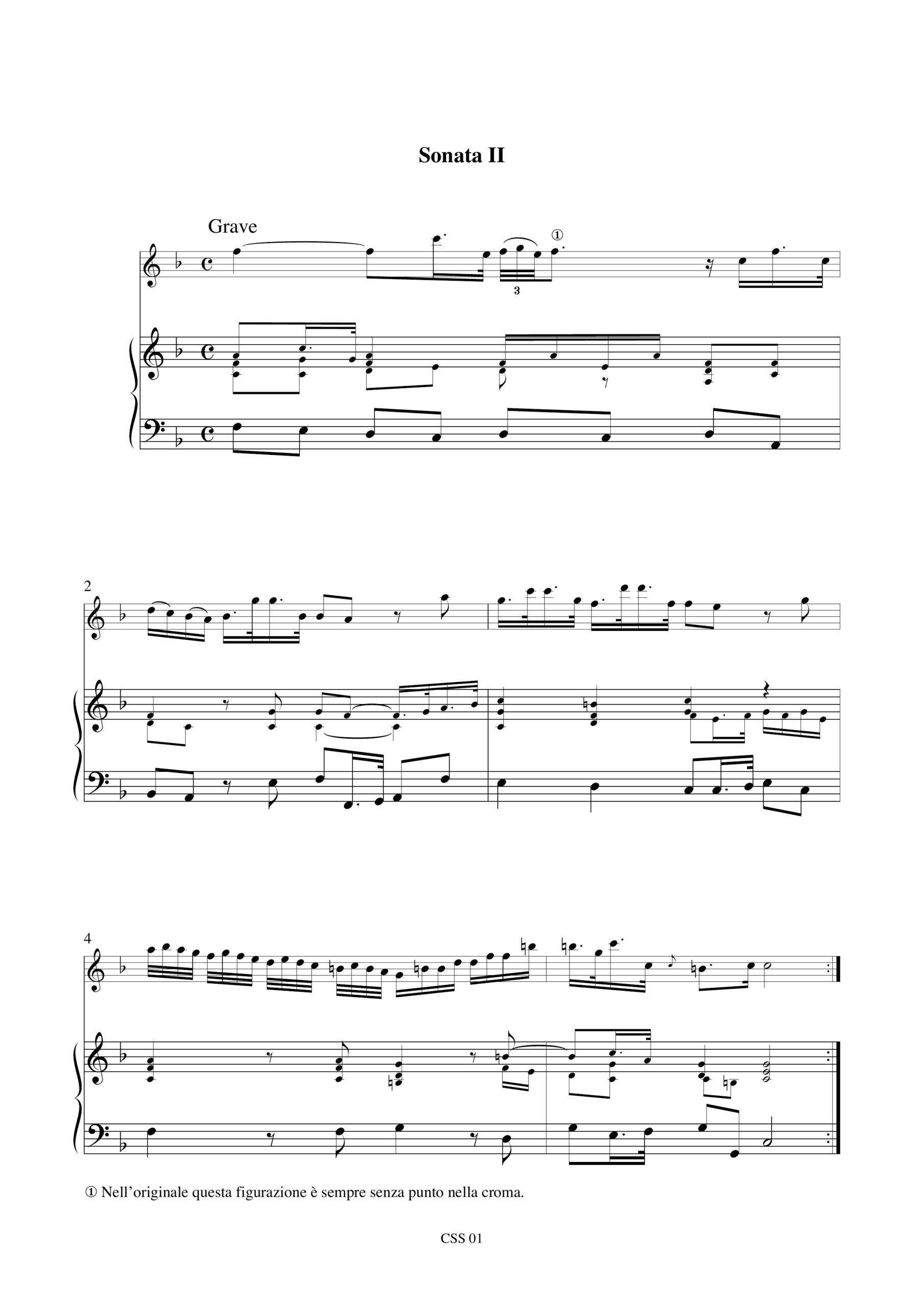 Valentini, Giuseppe: 3 Sonate da camera per Flauto Dolce Contralto e Basso Continuo - Image 3