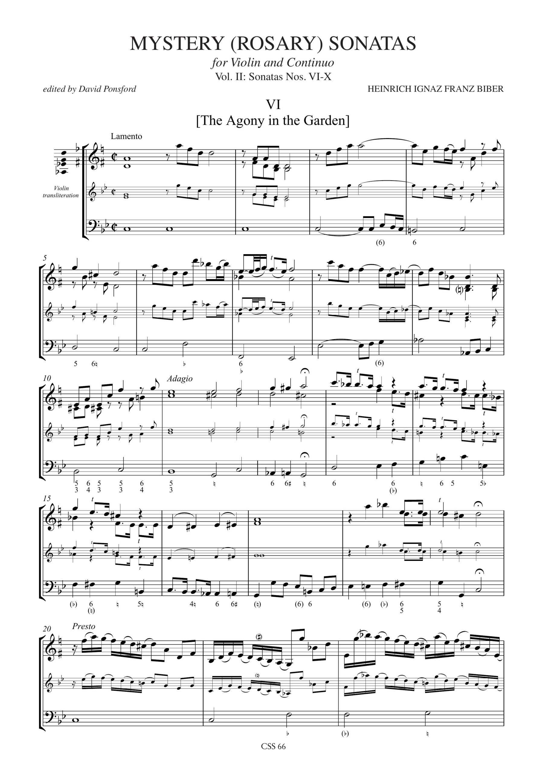 Biber, Heinrich Ignaz Franz: Sonate del Rosario per Violino e Basso Continuo - Vol. II: Sonate VI-X - Image 2