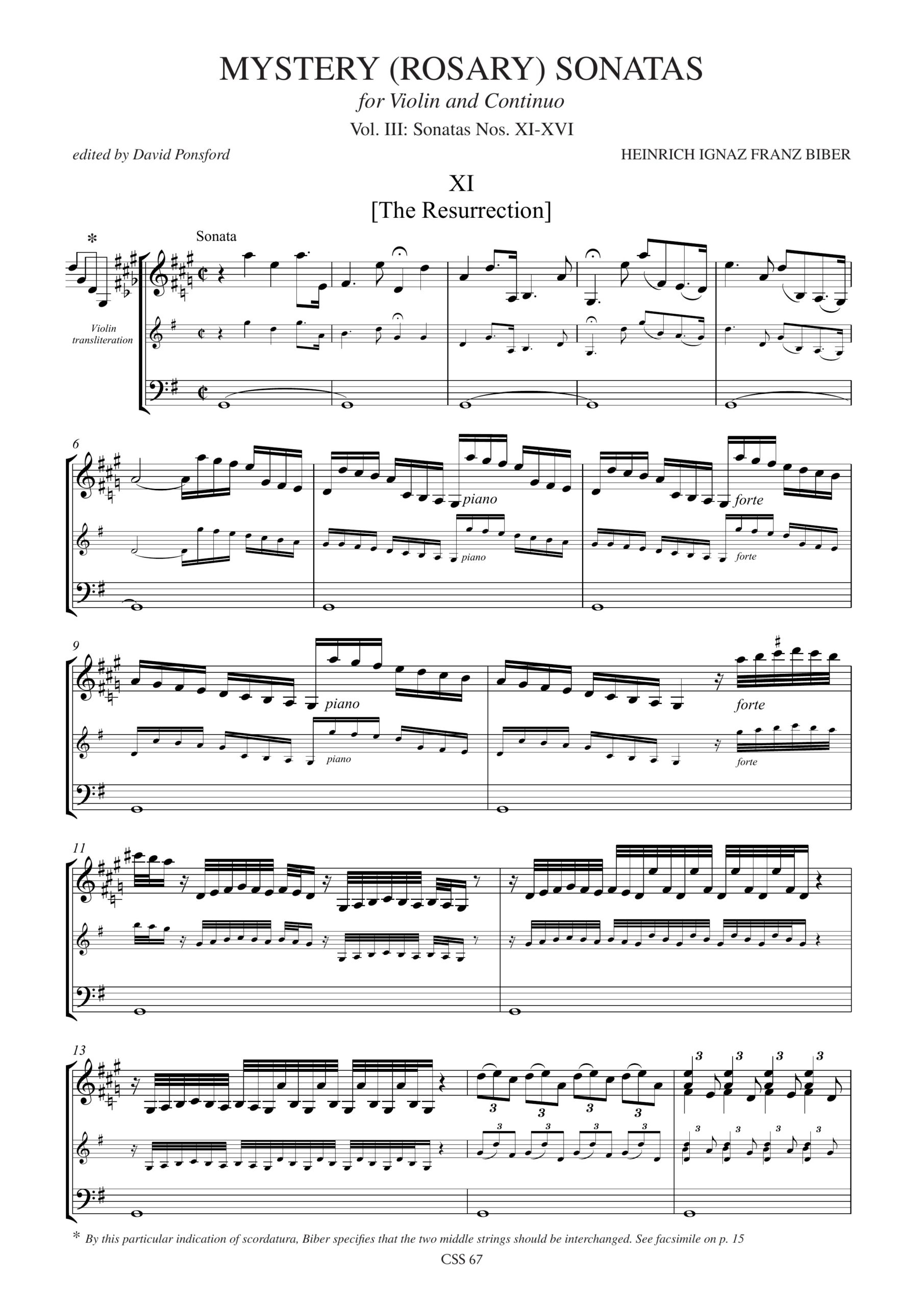 Biber, Heinrich Ignaz Franz: Sonate del Rosario per Violino e Basso Continuo - Vol. III: Sonate XI-XVI - Image 2