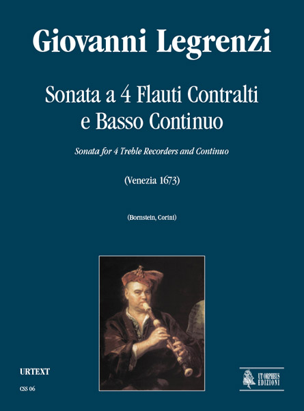 Legrenzi, Giovanni: Sonata per 4 Flauti Dolci Contralti e Basso Continuo
