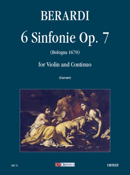 Berardi, Angelo: 6 Sinfonie Op. 7 (Bologna 1670) per Violino e Basso Continuo