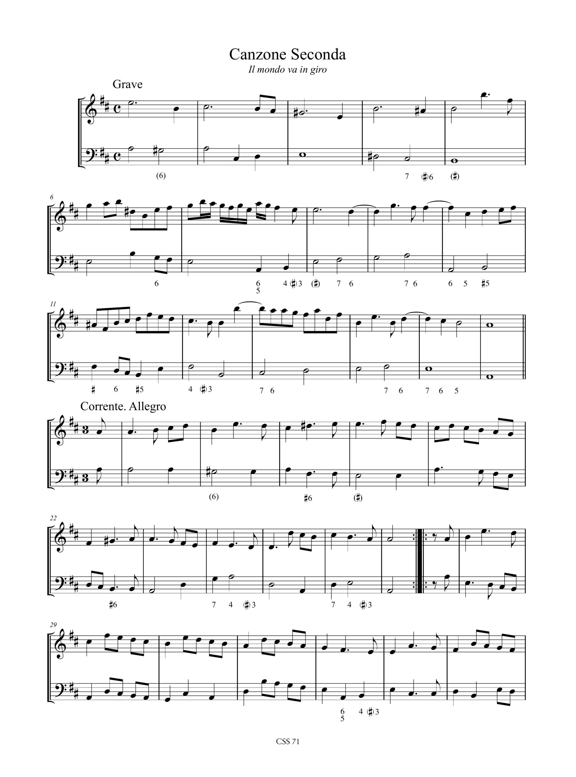 Berardi, Angelo: 6 Sinfonie Op. 7 (Bologna 1670) per Violino e Basso Continuo - Image 3