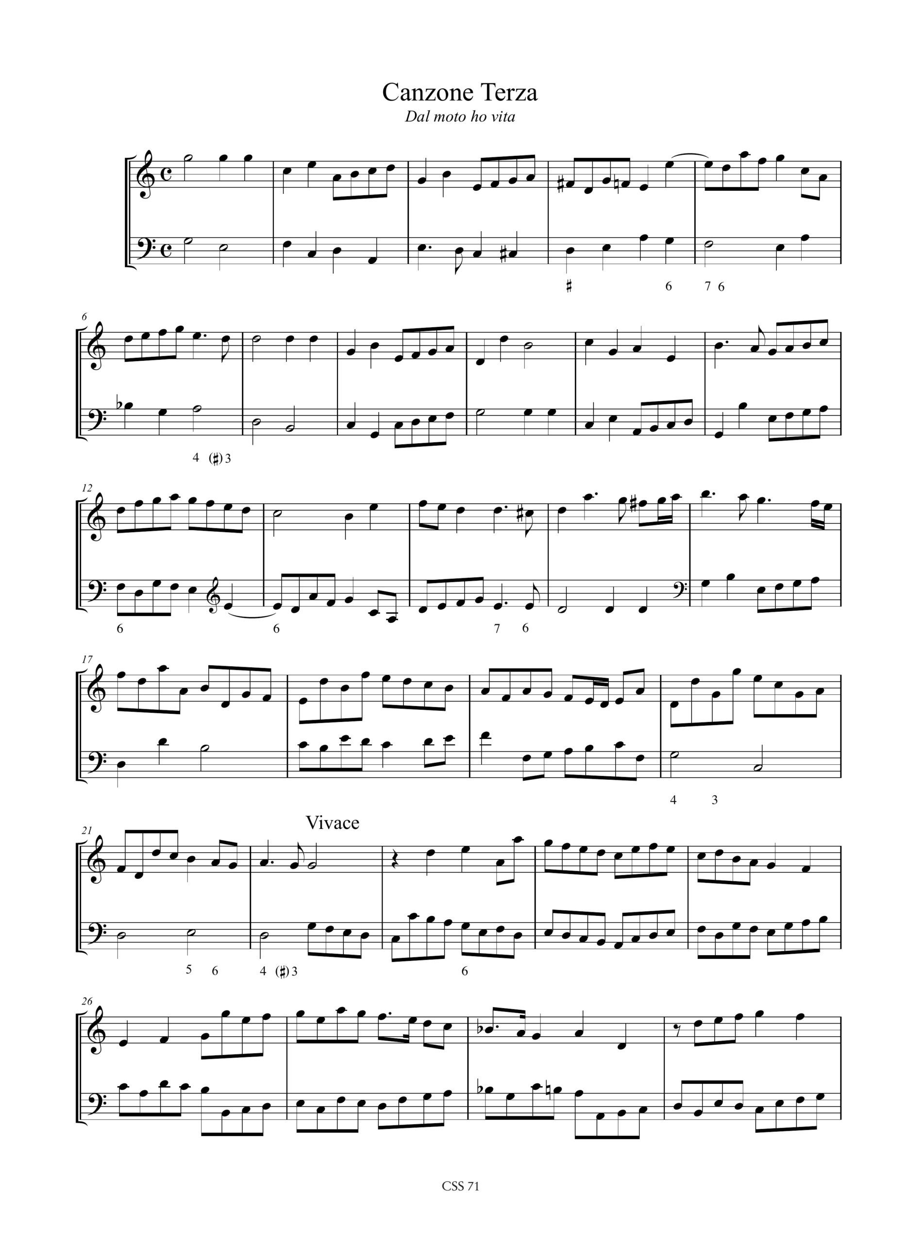 Berardi, Angelo: 6 Sinfonie Op. 7 (Bologna 1670) per Violino e Basso Continuo - Image 4