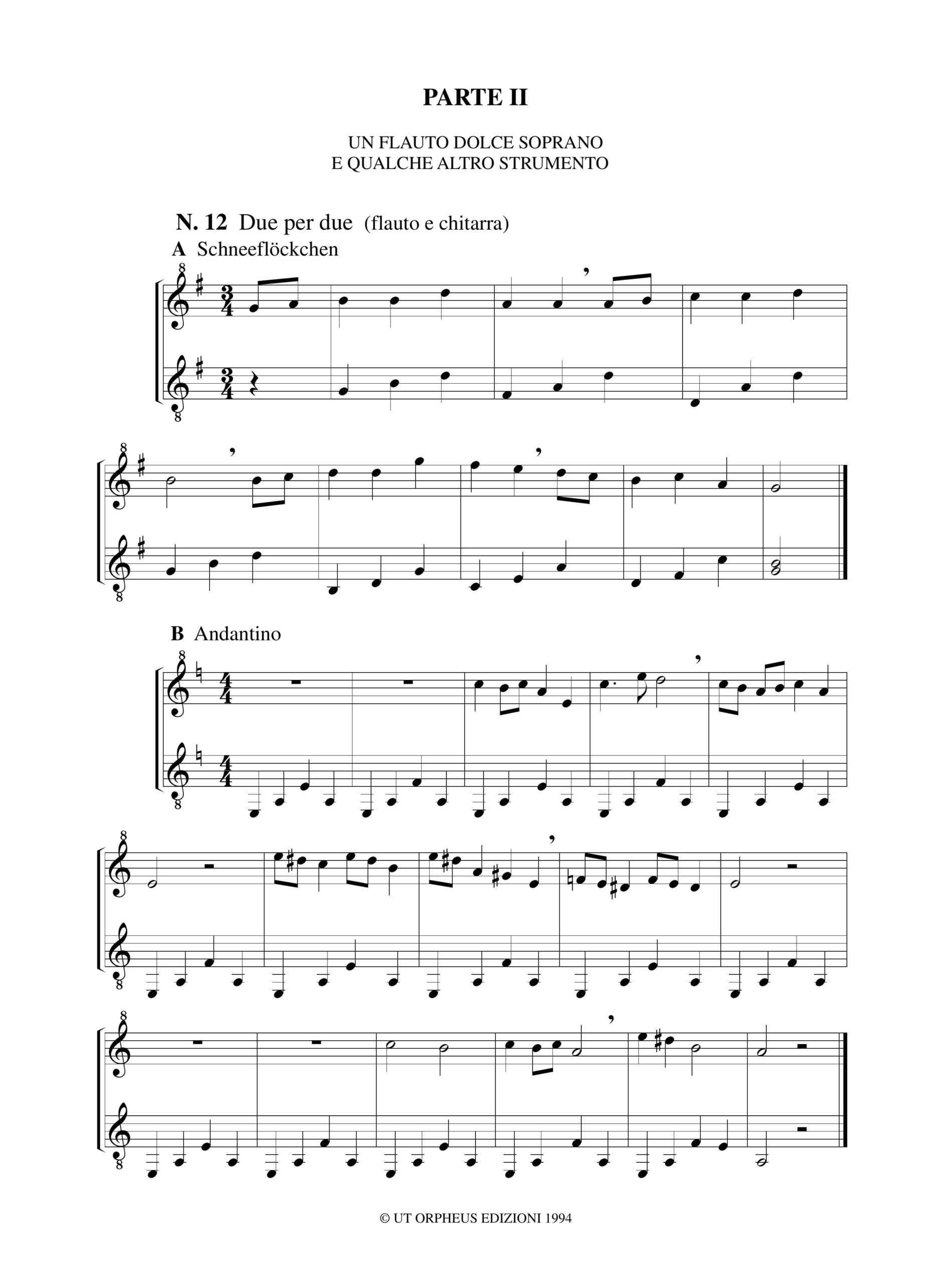 Corini, Lucia: La Flauteria. Musica d’assieme per Flauti Dolci Soprani con la partecipazione di Strumenti a Percussione, Chitarra, Violino, Pianoforte, Flauto Dolce Tenore e Violoncello - Image 3